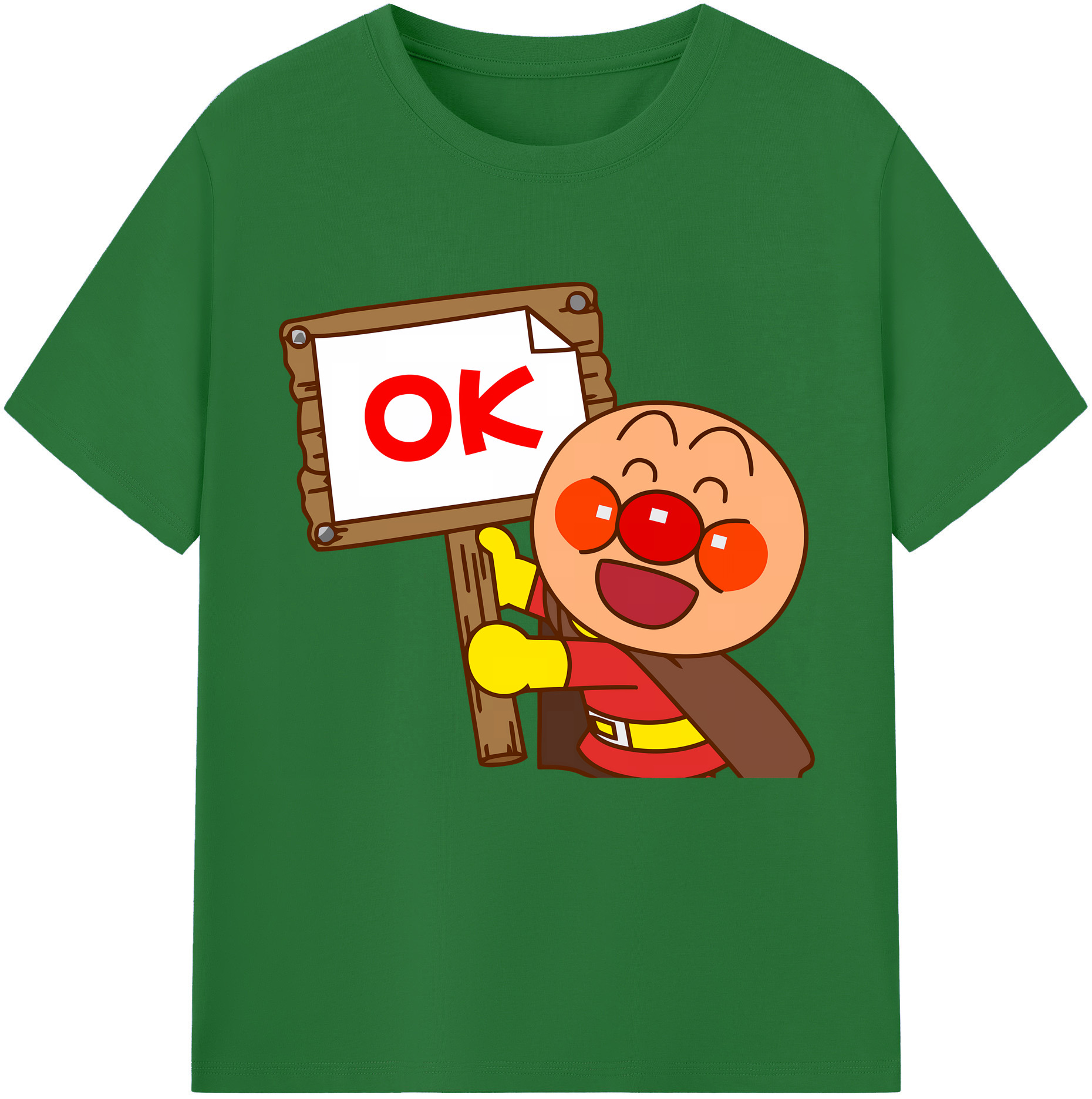 （画像用） アンパンマン Anpanman 綿100％半袖Tシャツ（フロントプリント）
