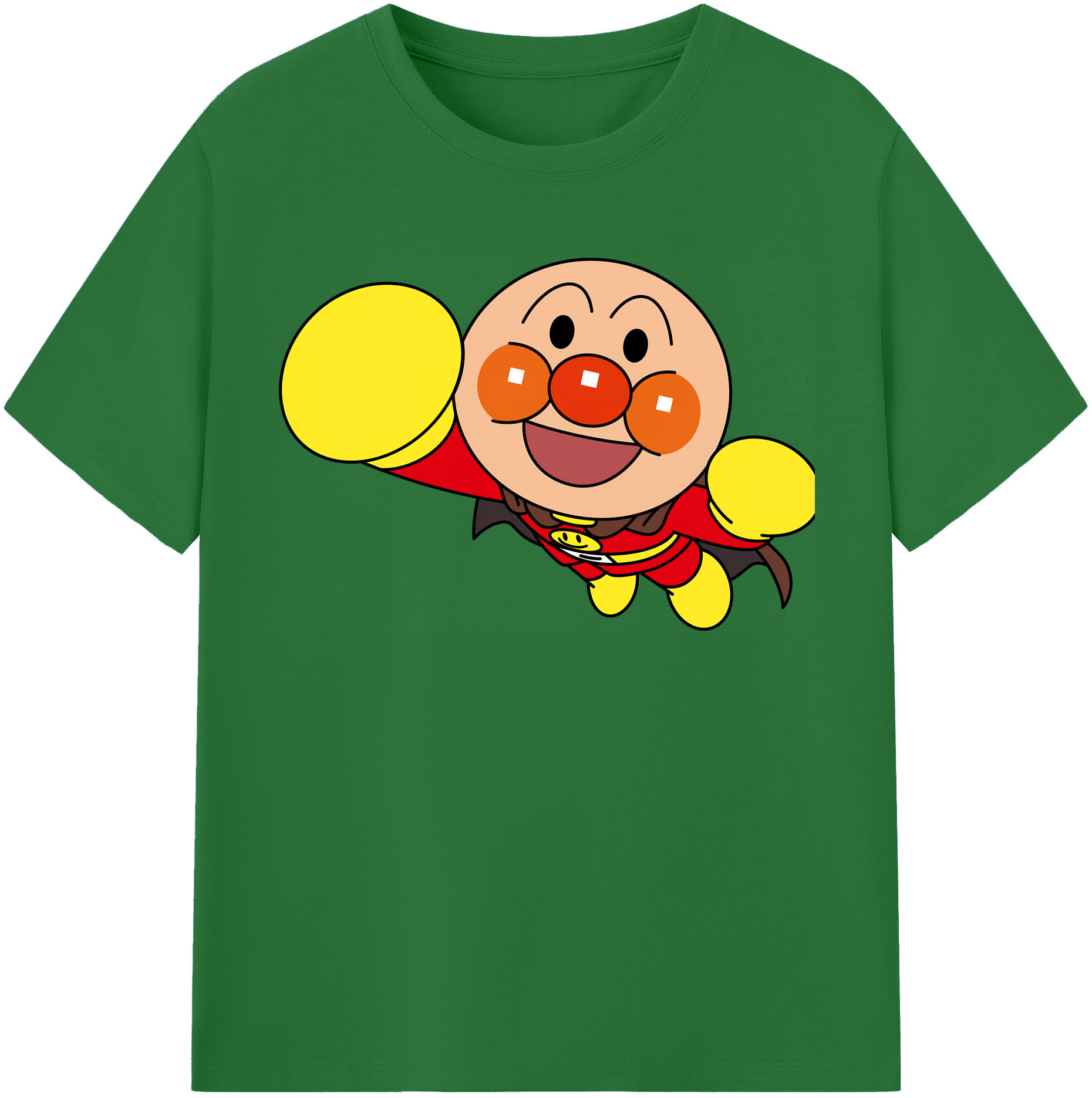 （画像用） アンパンマン Anpanman 綿100％半袖Tシャツ（フロントプリント）