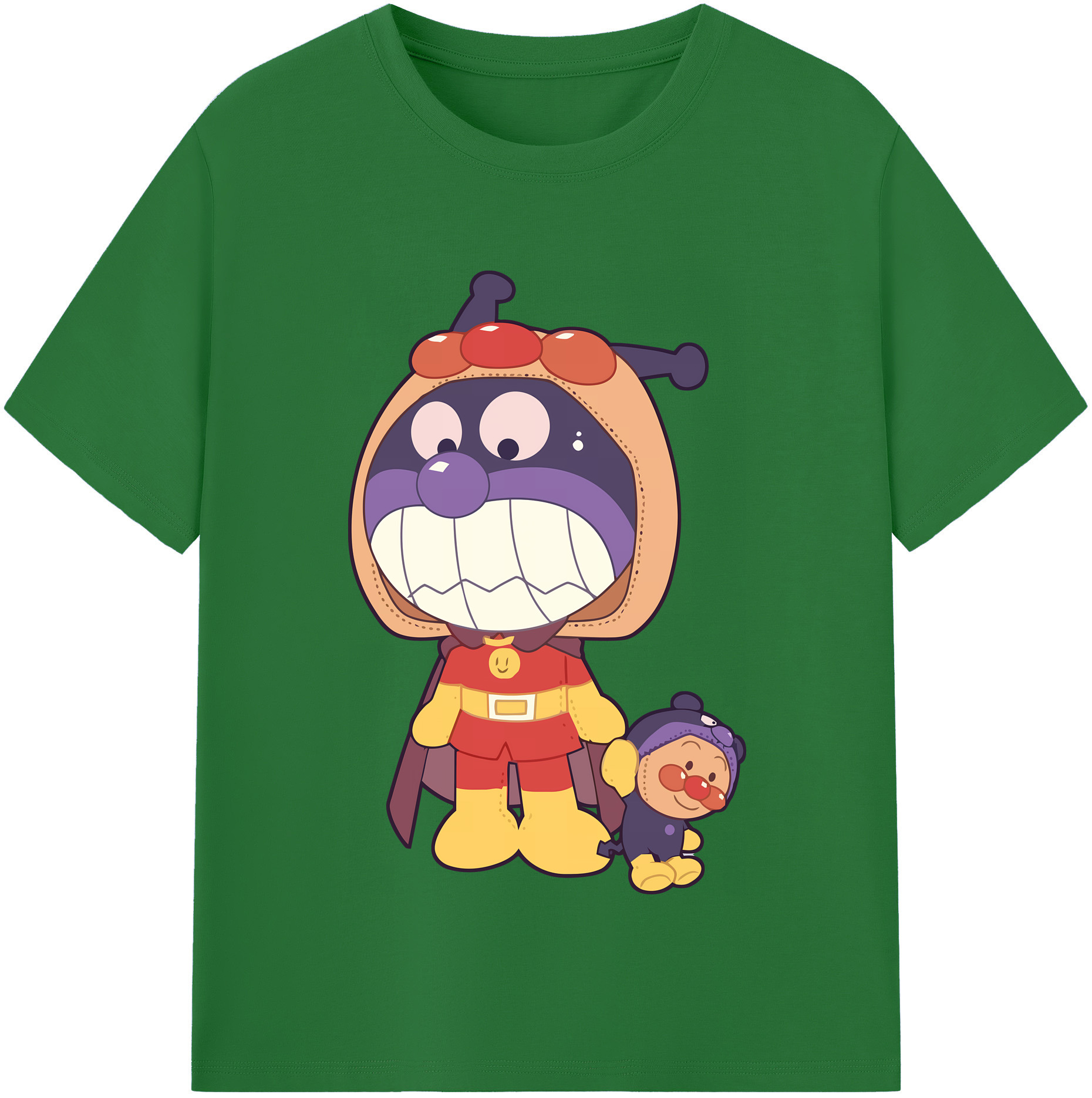 （画像用） アンパンマン Anpanman 綿100％半袖Tシャツ（フロントプリント）