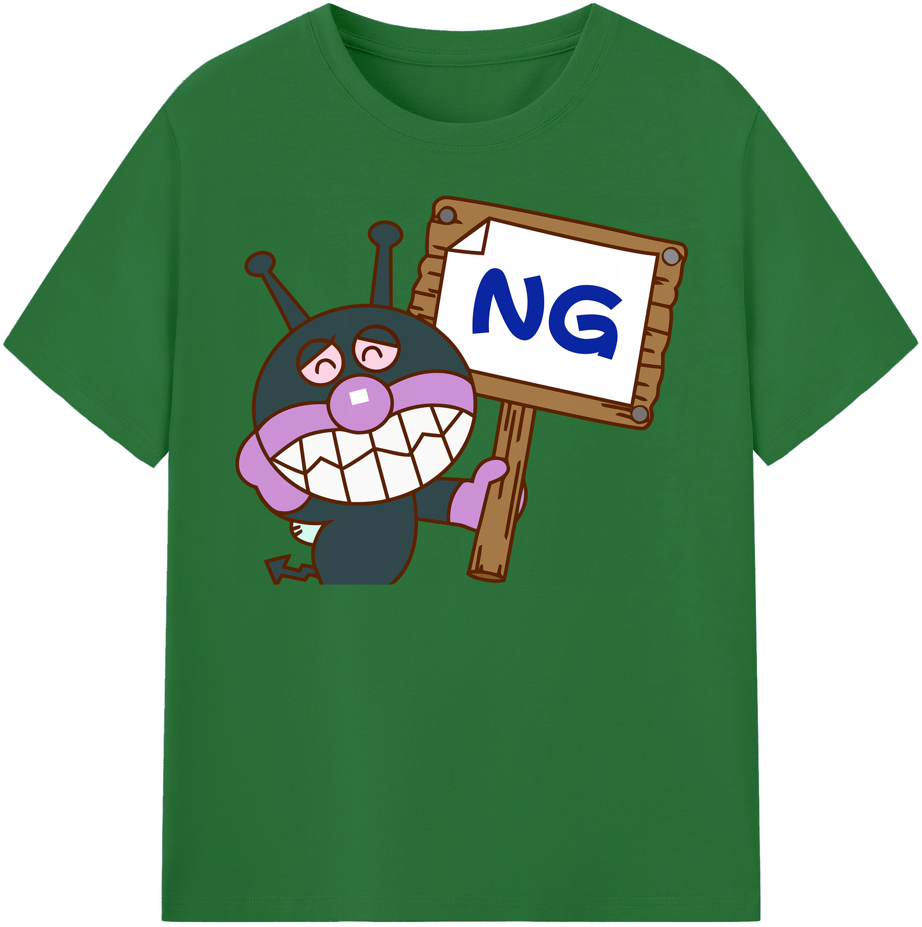 （画像用） アンパンマン Anpanman 綿100％半袖Tシャツ（フロントプリント）