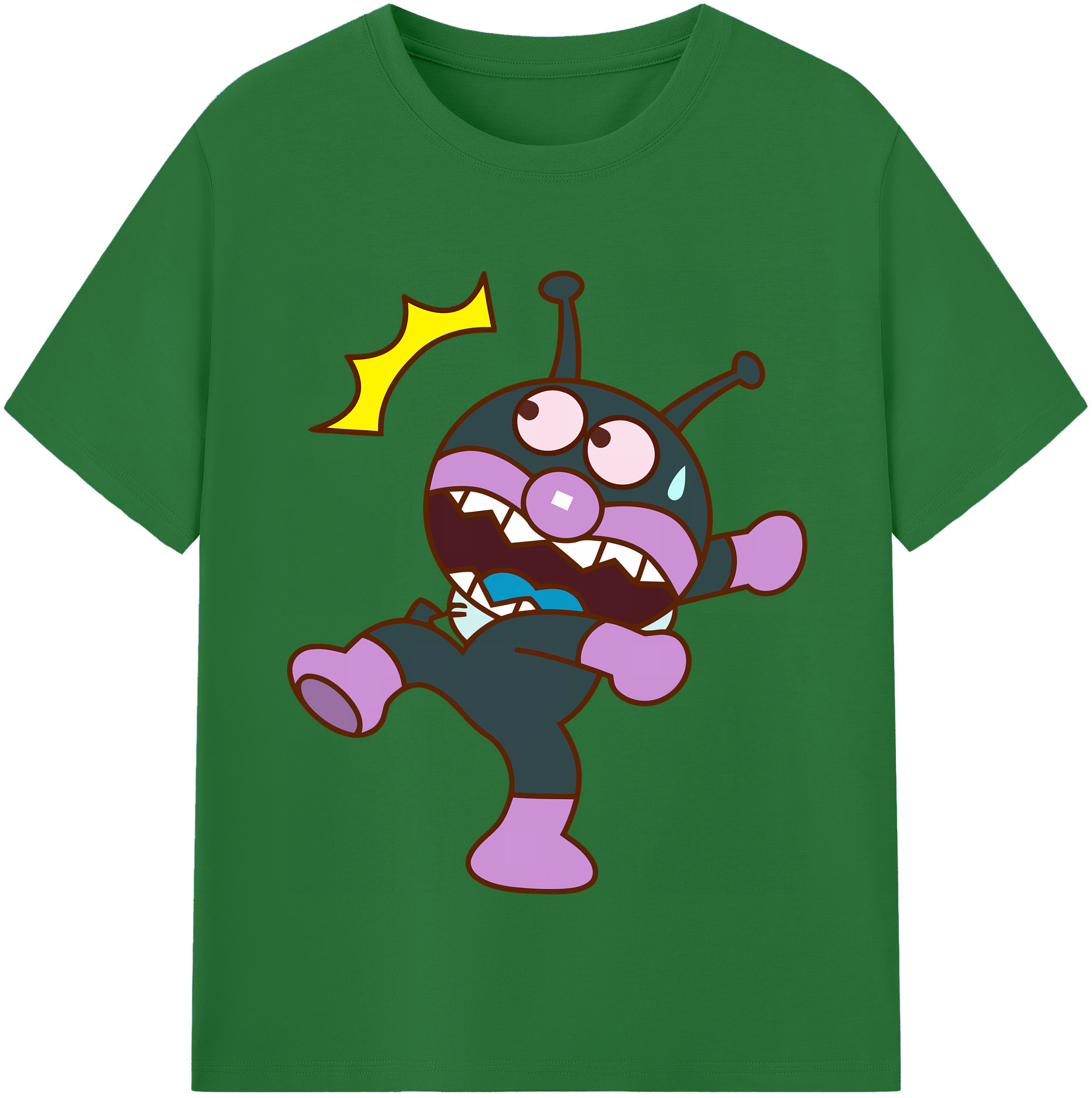 （画像用） アンパンマン Anpanman 綿100％半袖Tシャツ（フロントプリント）