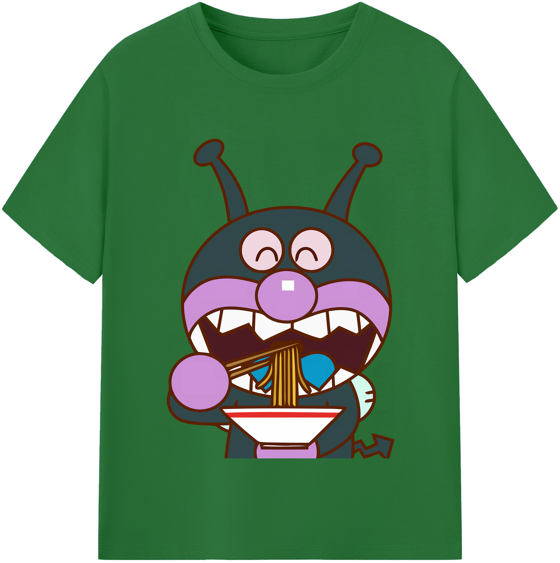 （画像用） アンパンマン Anpanman 綿100％半袖Tシャツ（フロントプリント）