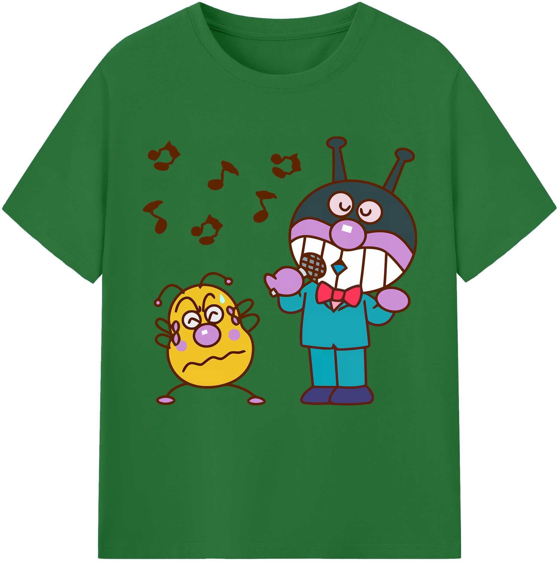 （画像用） アンパンマン Anpanman 綿100％半袖Tシャツ（フロントプリント）