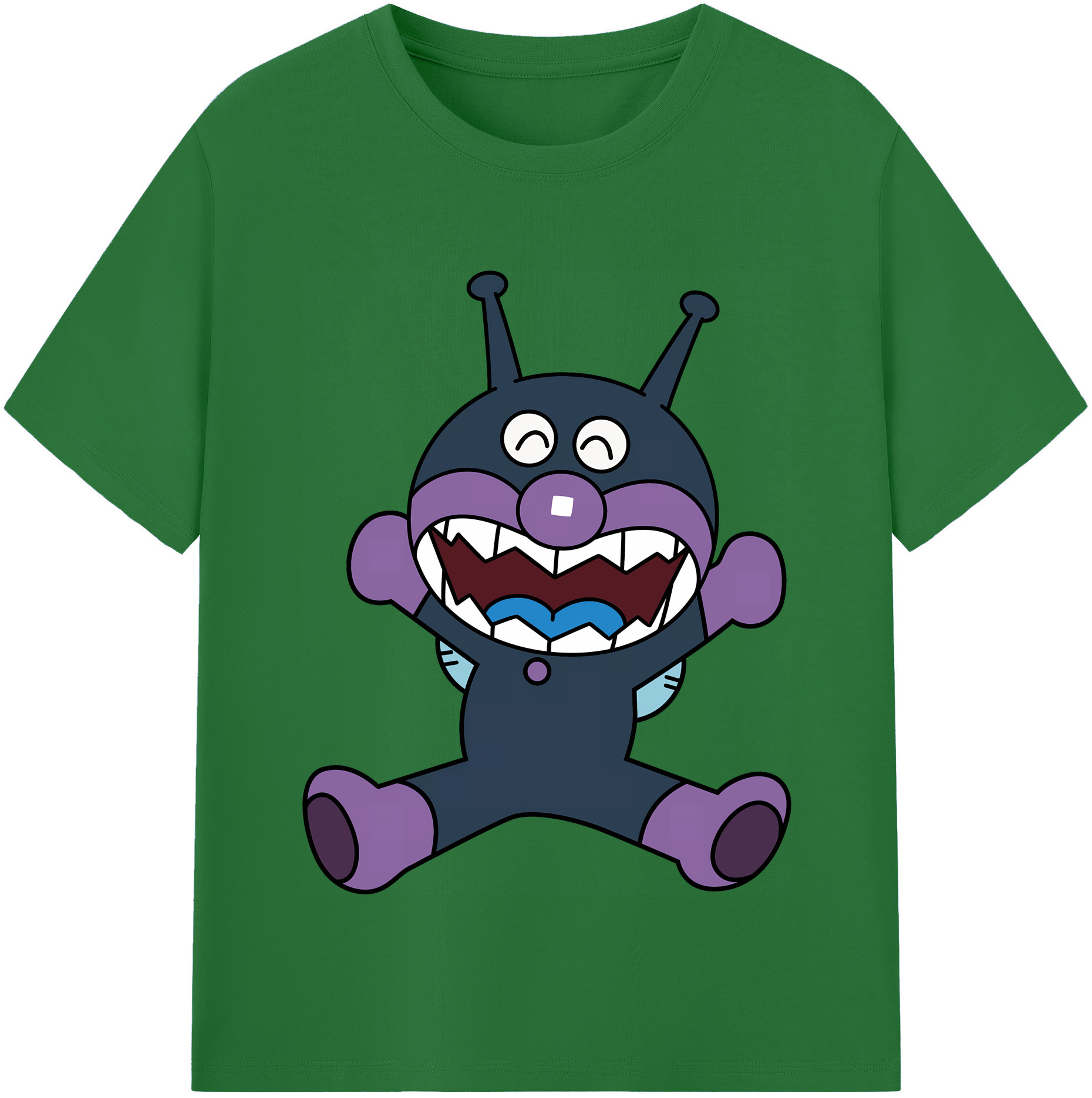 （画像用） アンパンマン Anpanman 綿100％半袖Tシャツ（フロントプリント）