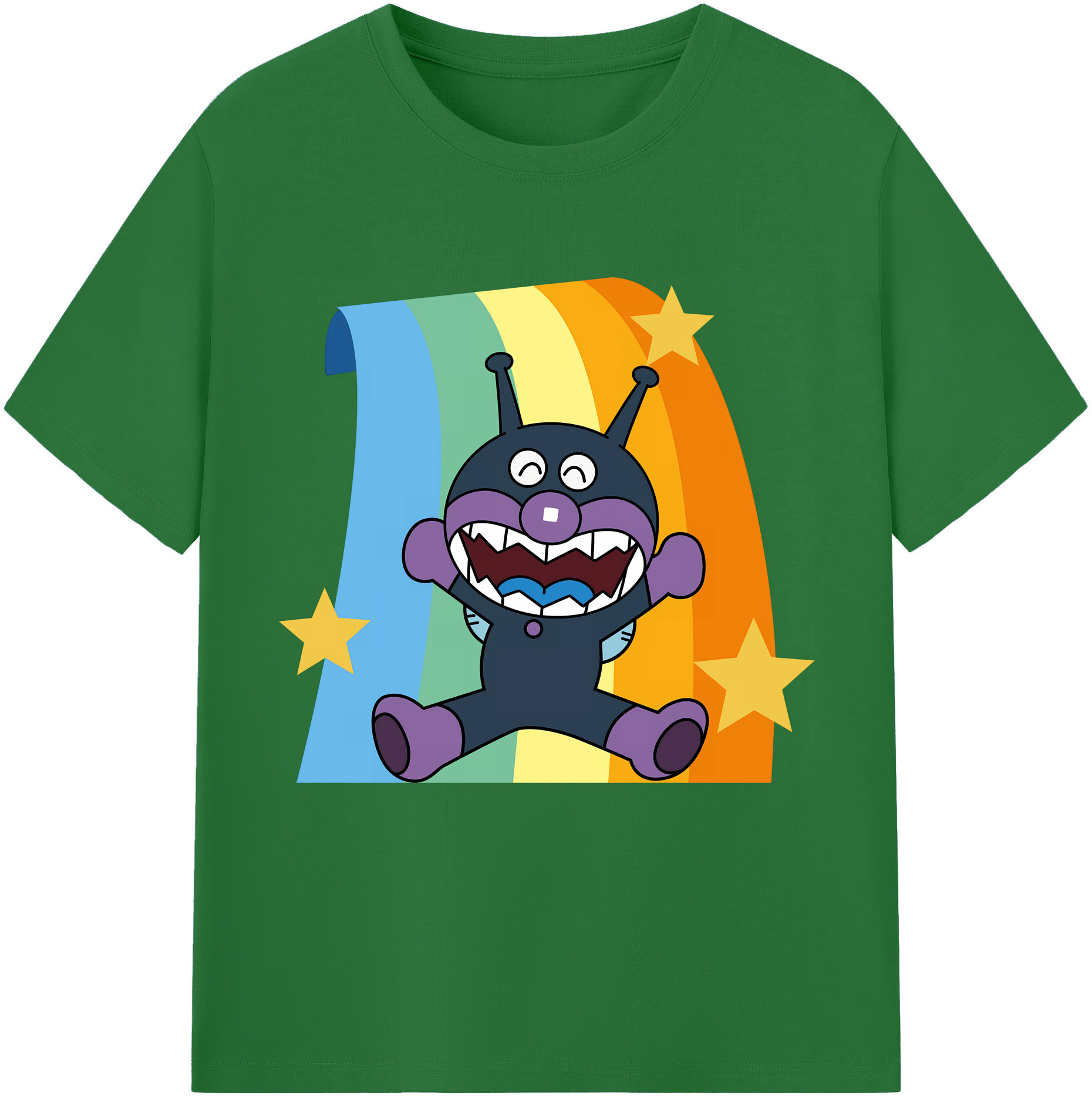 （画像用） アンパンマン Anpanman 綿100％半袖Tシャツ（フロントプリント）
