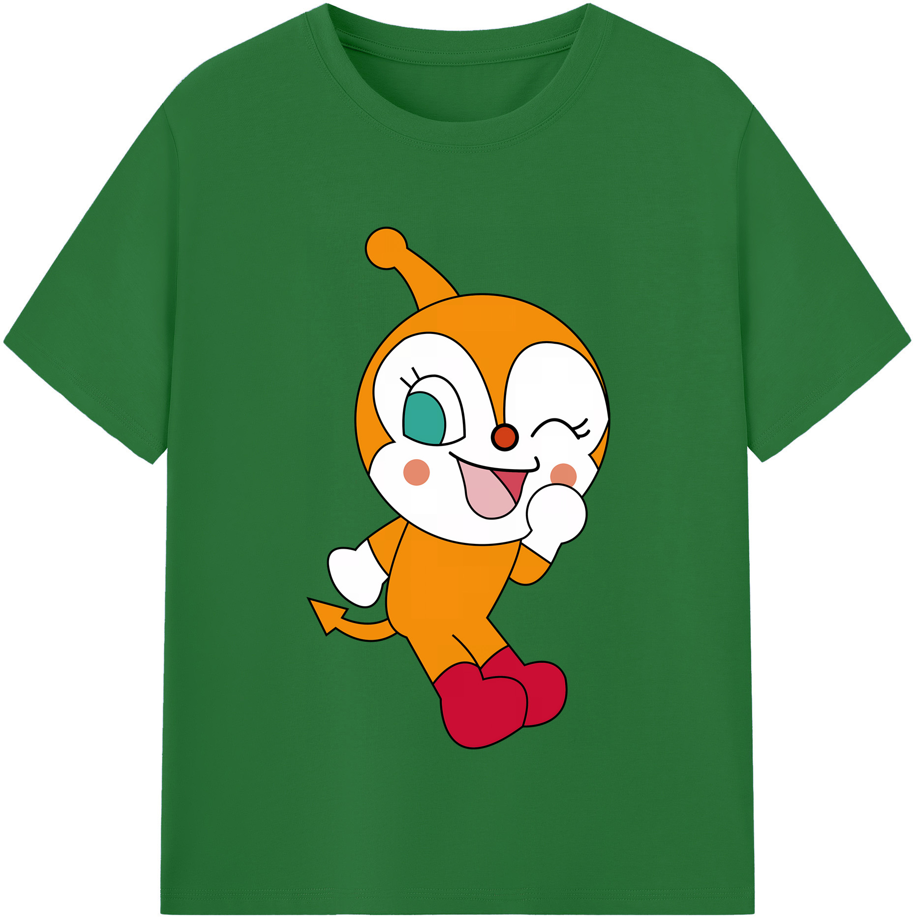 （画像用） アンパンマン Anpanman 綿100％半袖Tシャツ（フロントプリント）
