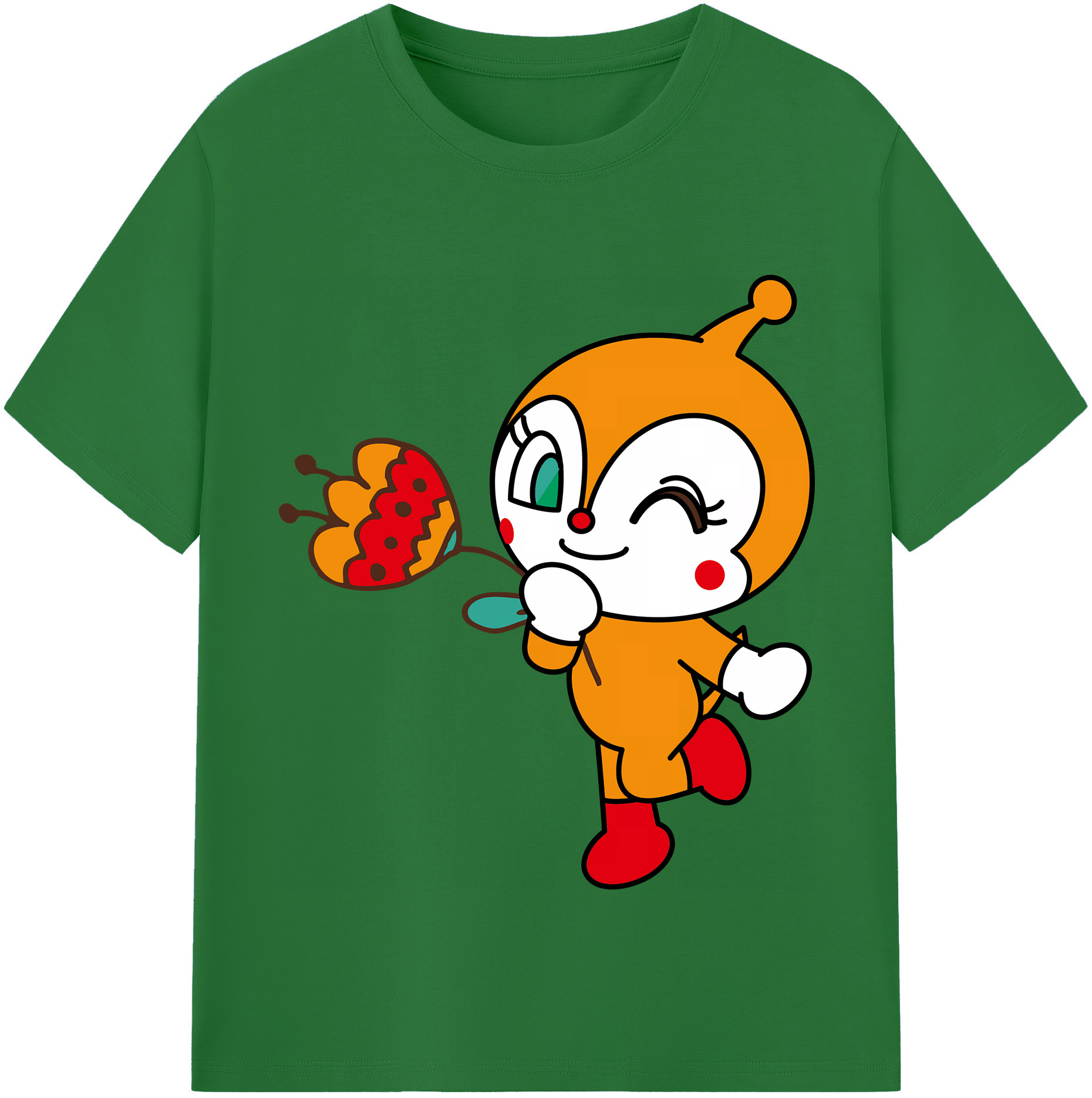 （画像用） アンパンマン Anpanman 綿100％半袖Tシャツ（フロントプリント）