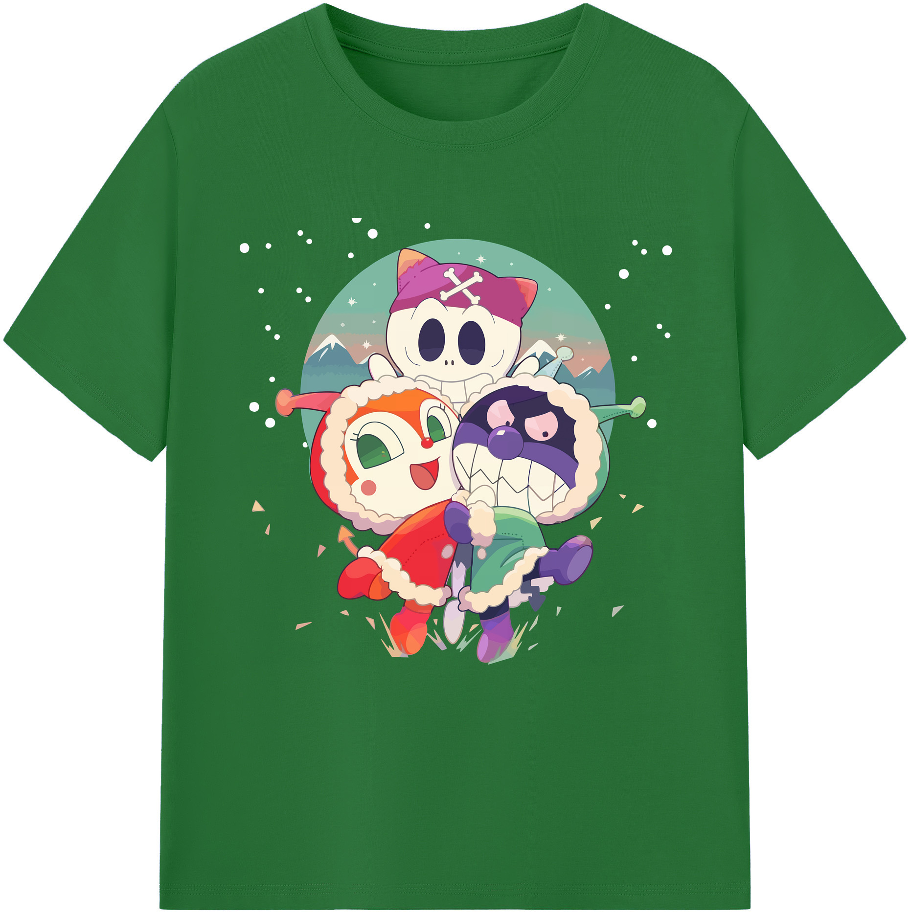 （画像用） アンパンマン Anpanman 綿100％半袖Tシャツ（フロントプリント）