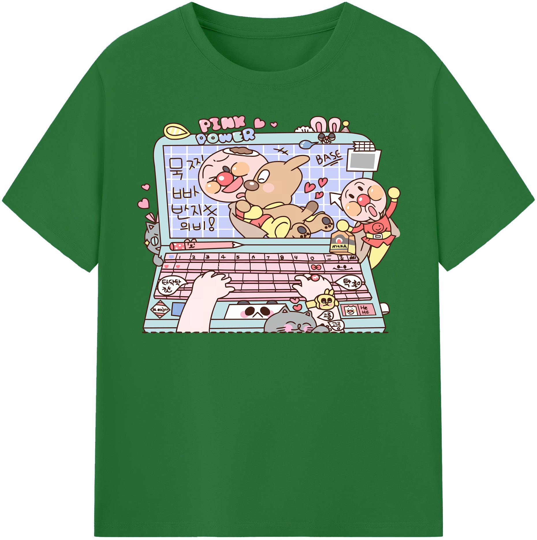 （画像用） アンパンマン Anpanman 綿100％半袖Tシャツ（フロントプリント）