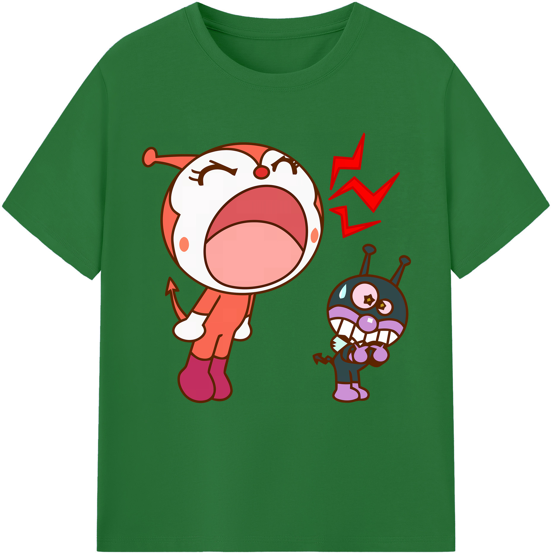 （画像用） アンパンマン Anpanman 綿100％半袖Tシャツ（フロントプリント）