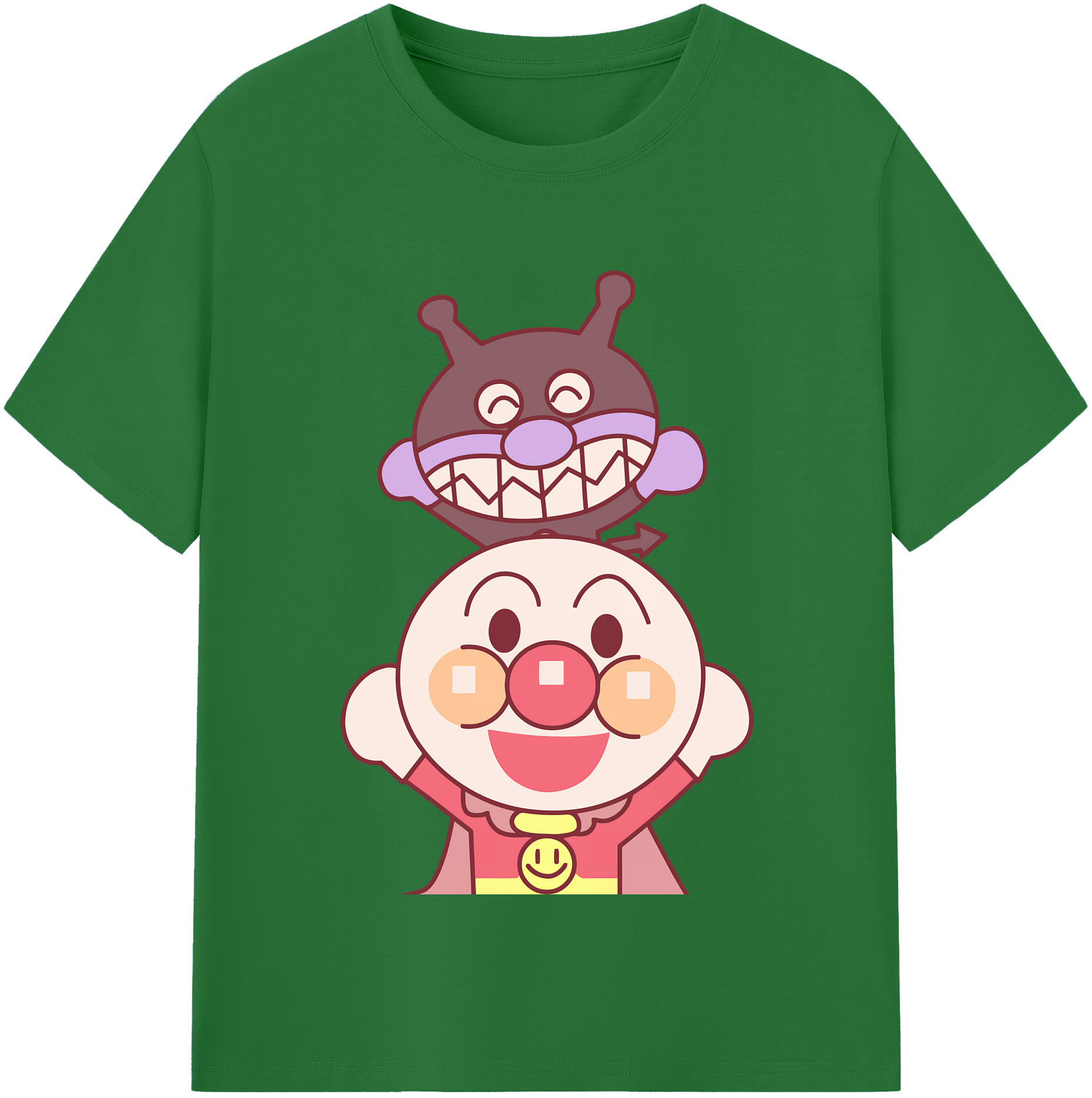 （画像用） アンパンマン Anpanman 綿100％半袖Tシャツ（フロントプリント）