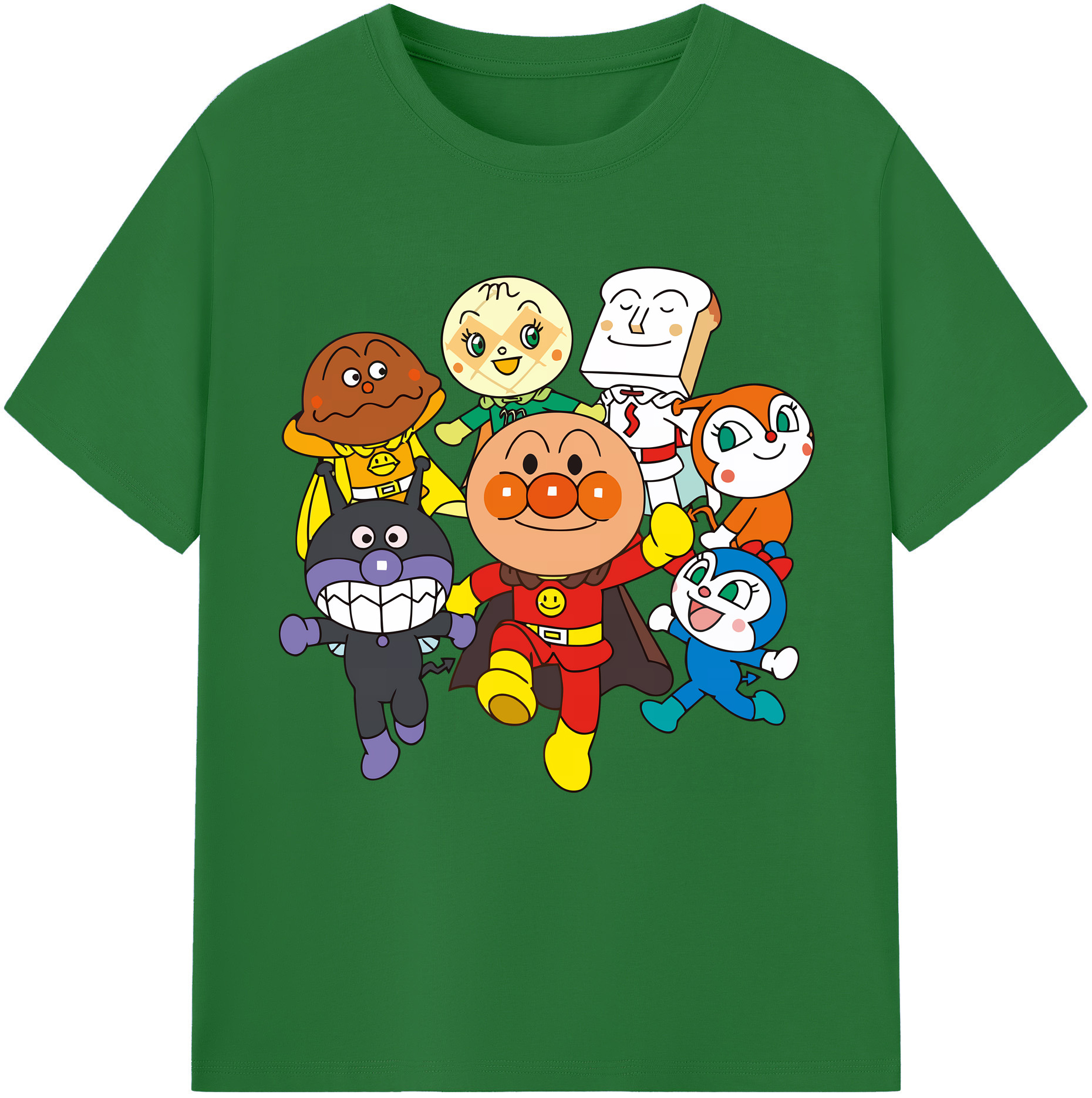 （画像用） アンパンマン Anpanman 綿100％半袖Tシャツ（フロントプリント）