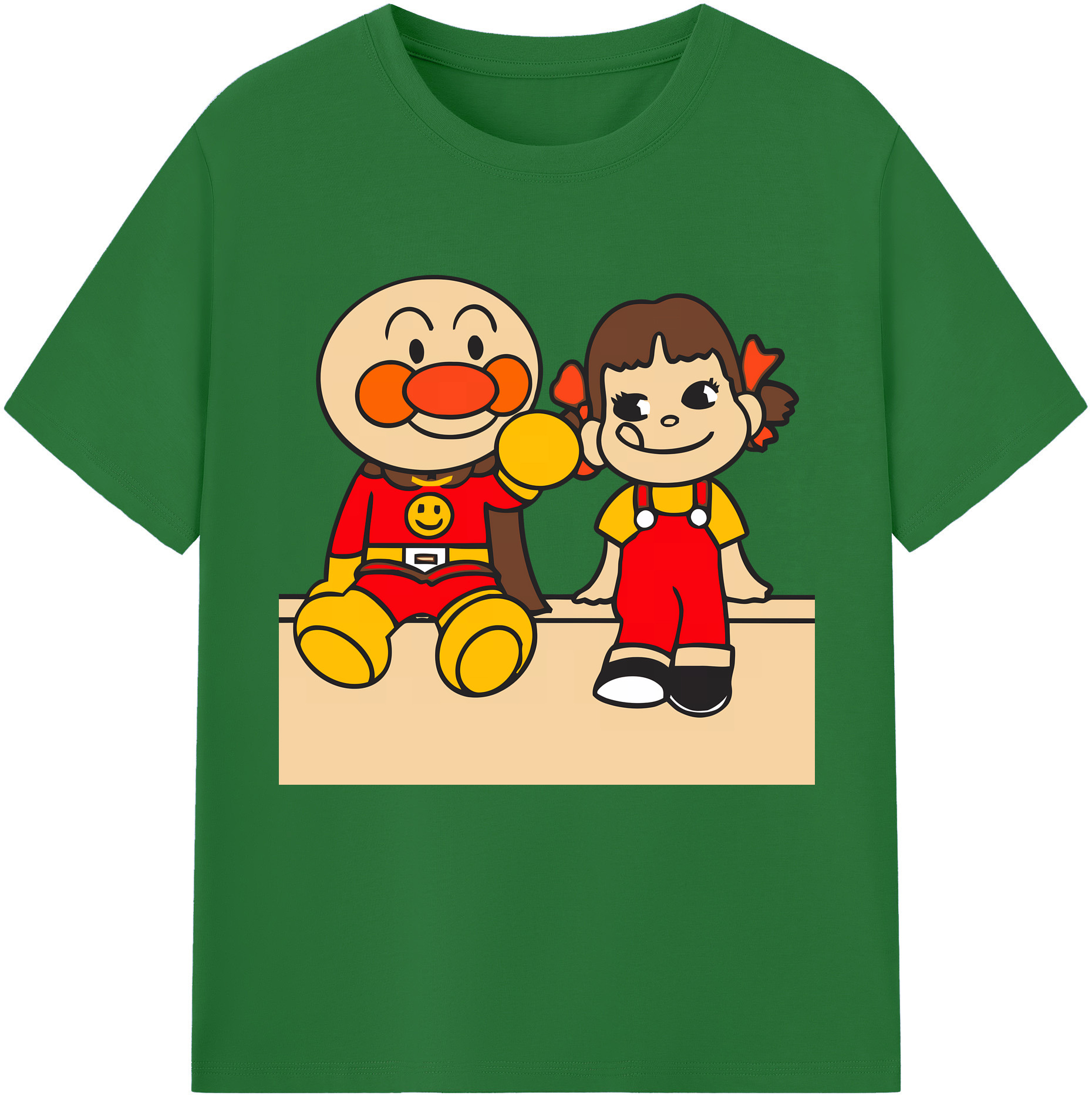 （画像用） アンパンマン Anpanman 綿100％半袖Tシャツ（フロントプリント）