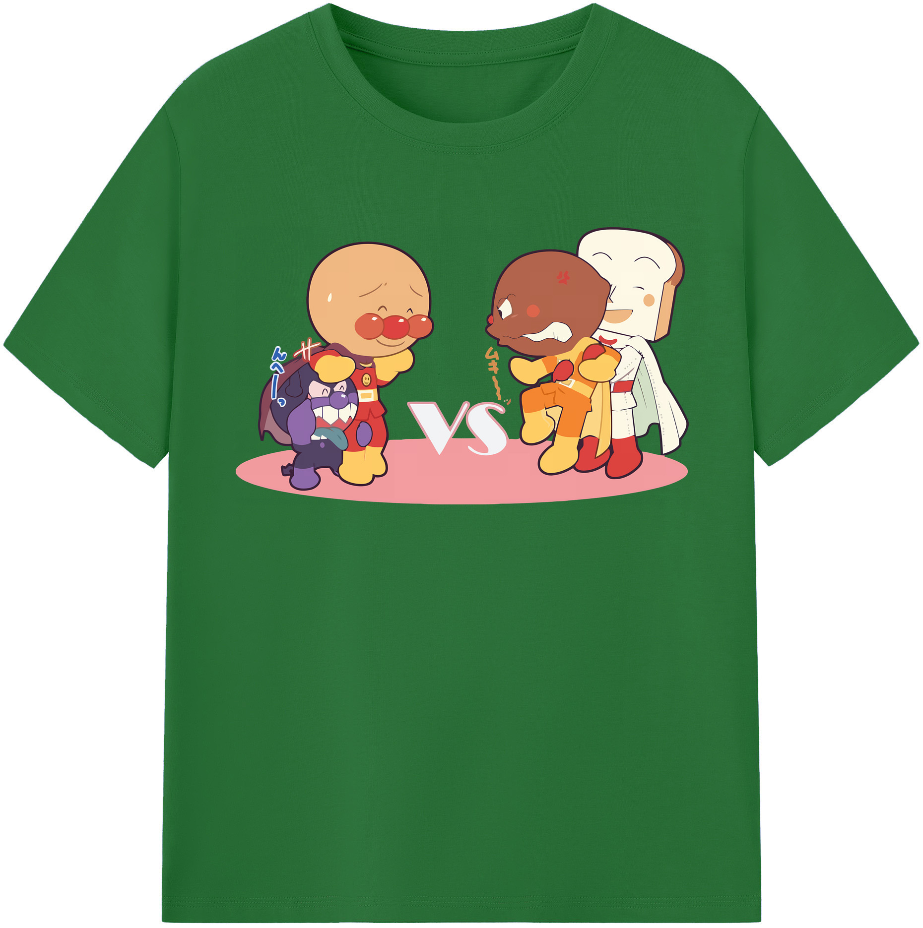 （画像用） アンパンマン Anpanman 綿100％半袖Tシャツ（フロントプリント）
