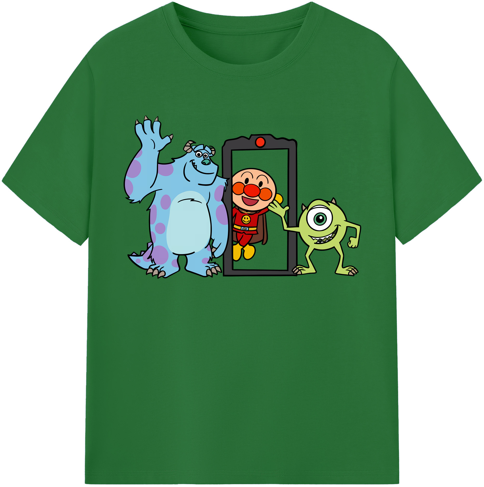 （画像用） アンパンマン Anpanman 綿100％半袖Tシャツ（フロントプリント）