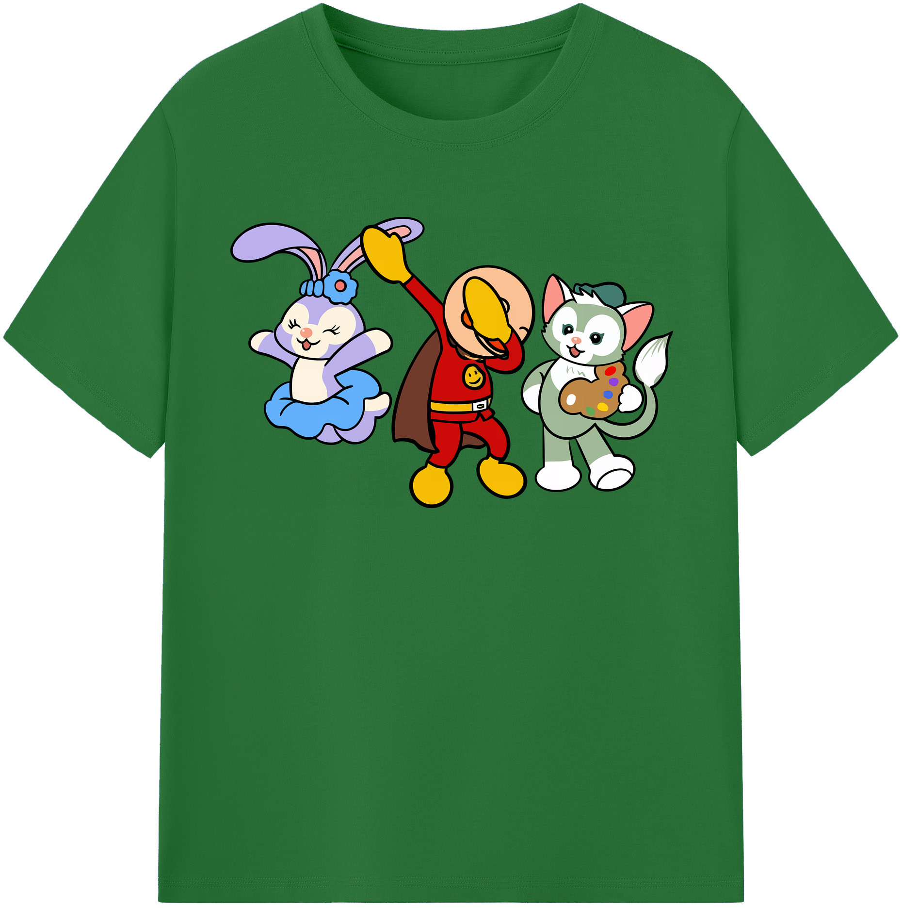 （画像用） アンパンマン Anpanman 綿100％半袖Tシャツ（フロントプリント）