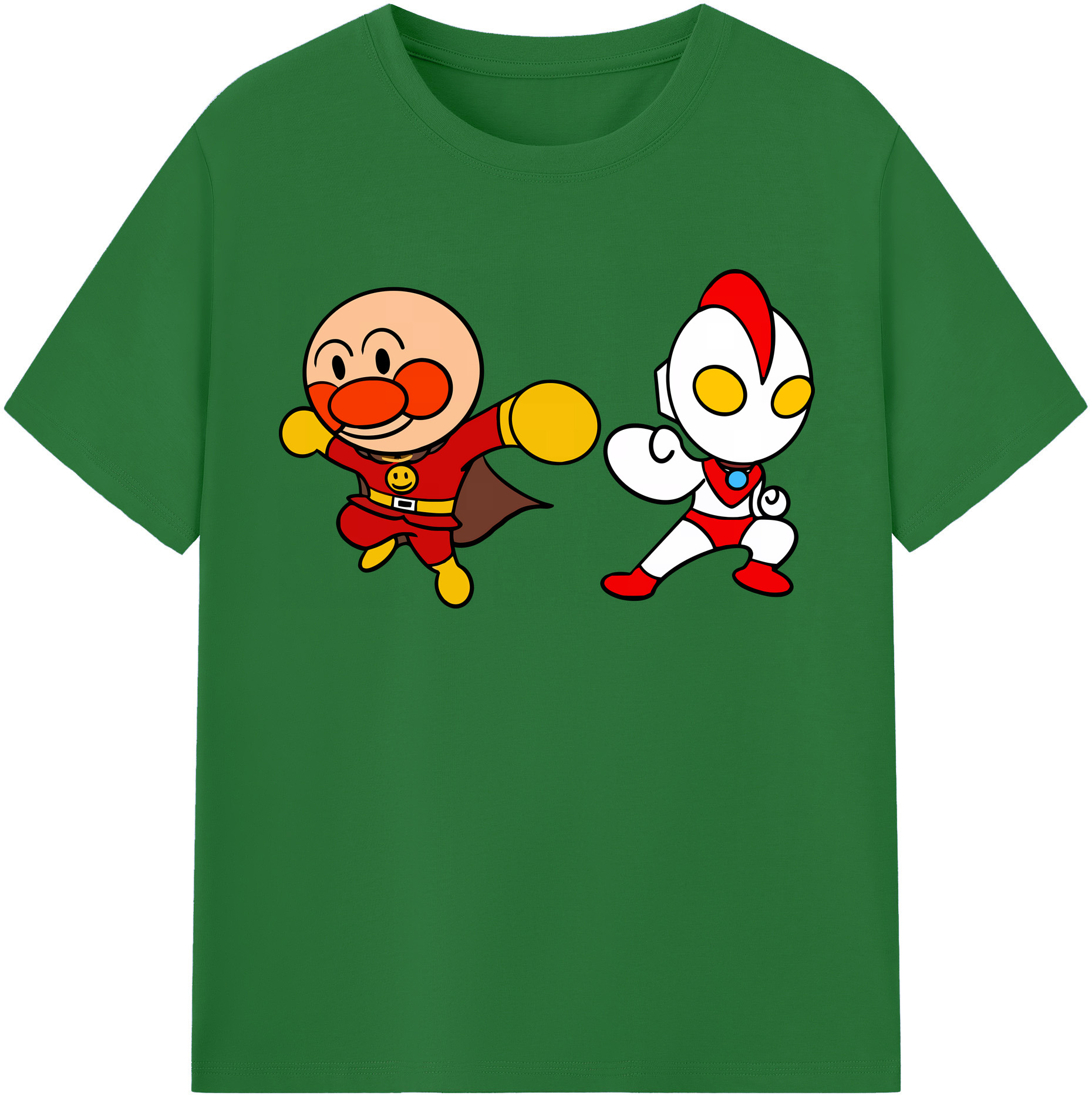 （画像用） アンパンマン Anpanman 綿100％半袖Tシャツ（フロントプリント）