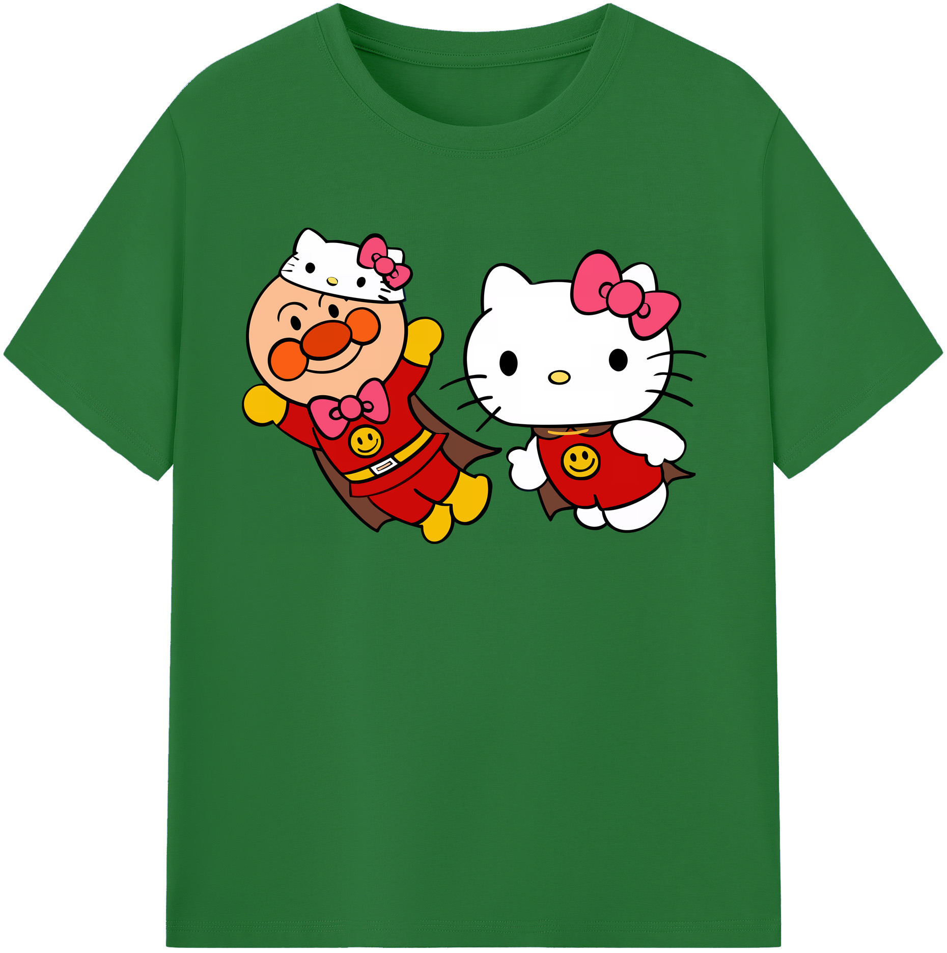 （画像用） アンパンマン Anpanman 綿100％半袖Tシャツ（フロントプリント）