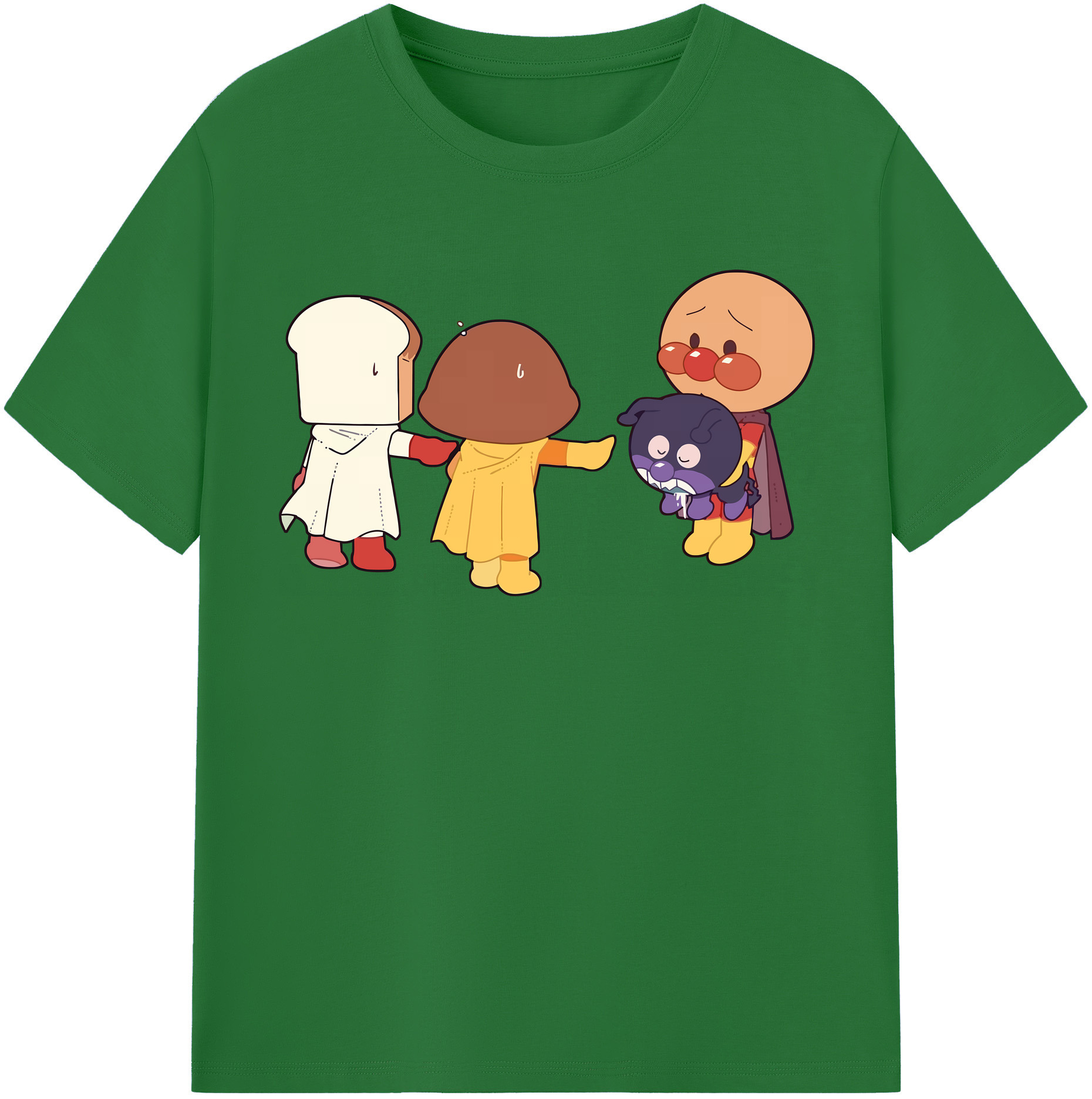 （画像用） アンパンマン Anpanman 綿100％半袖Tシャツ（フロントプリント）