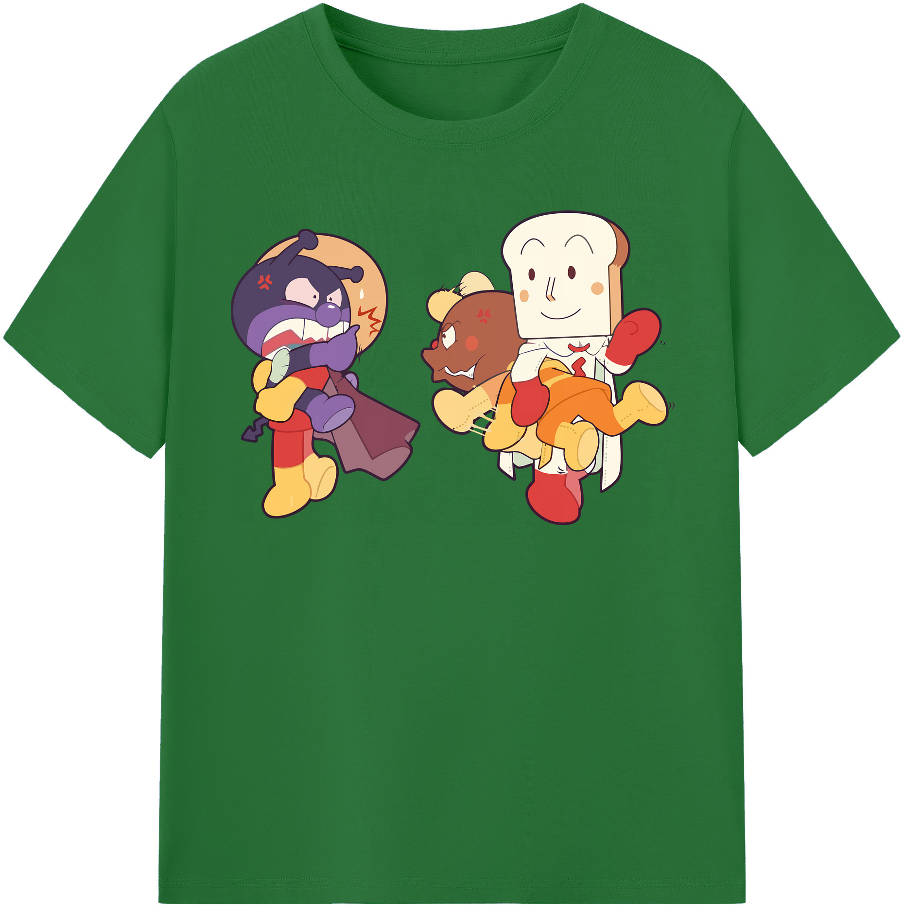（画像用） アンパンマン Anpanman 綿100％半袖Tシャツ（フロントプリント）