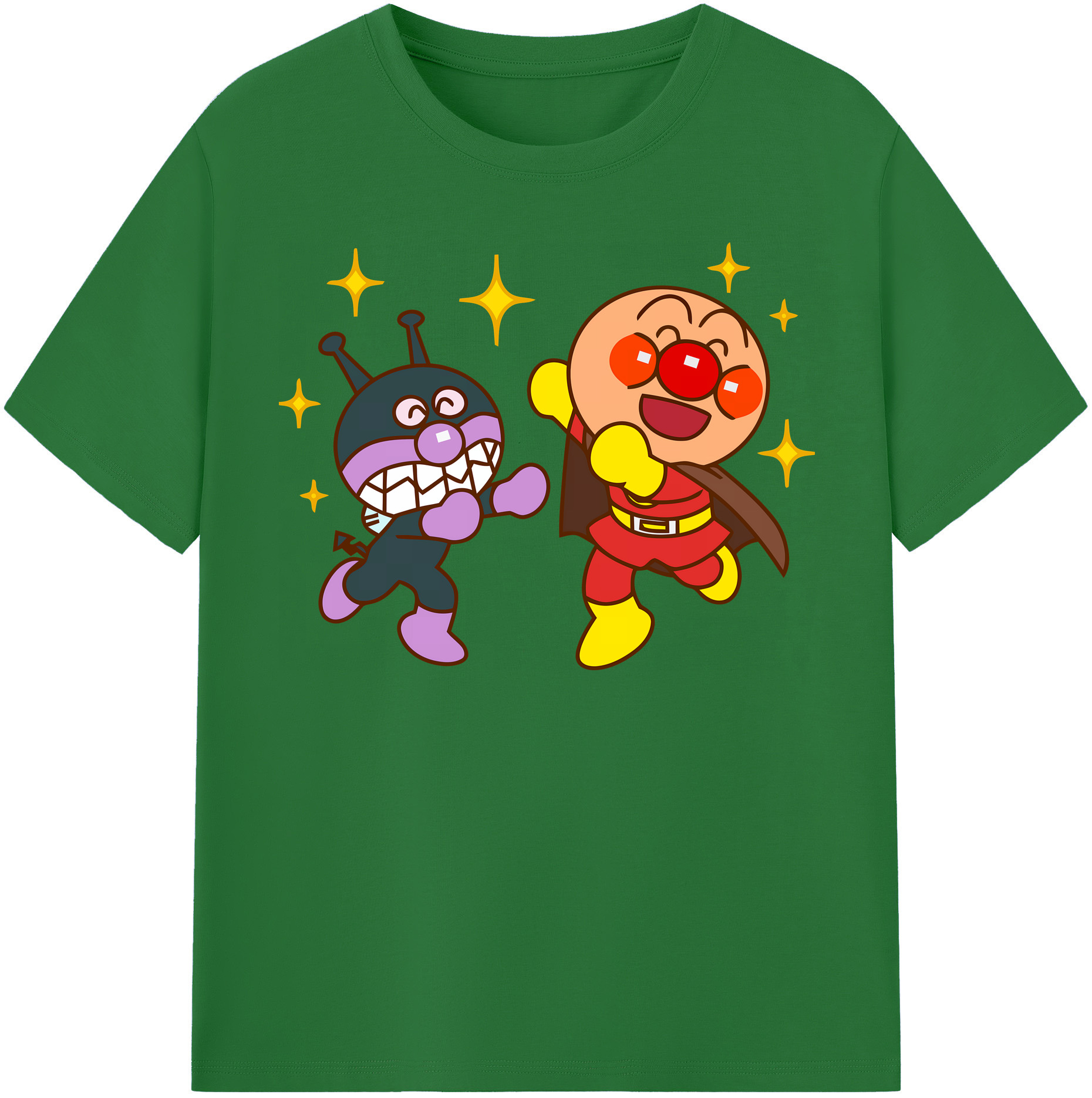 （画像用） アンパンマン Anpanman 綿100％半袖Tシャツ（フロントプリント）