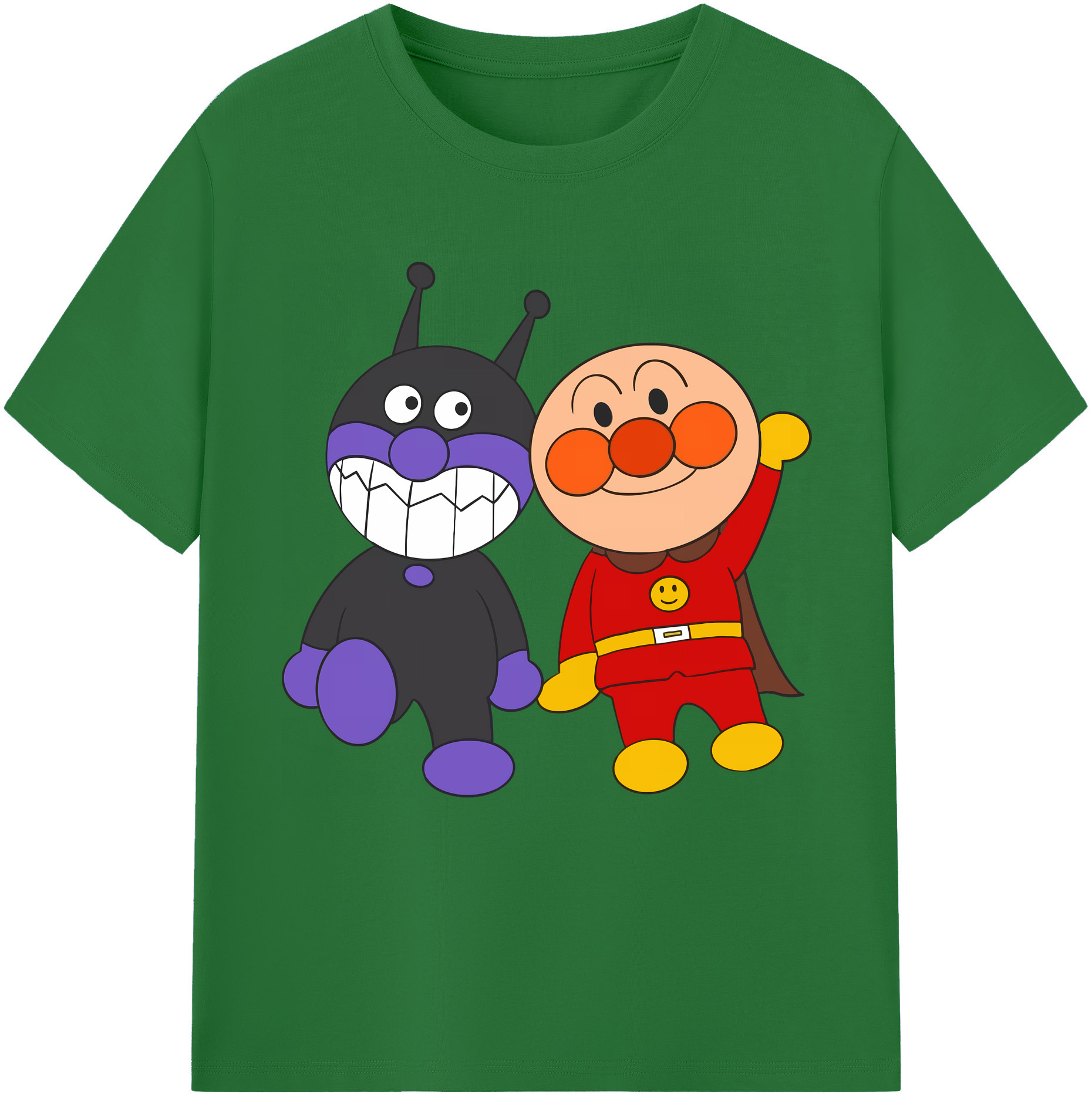 （画像用） アンパンマン Anpanman 綿100％半袖Tシャツ（フロントプリント）