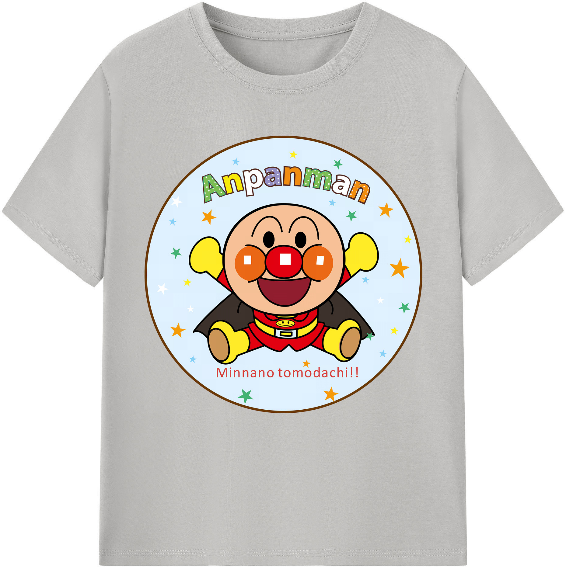 （画像用） アンパンマン Anpanman 綿100％半袖Tシャツ（フロントプリント）