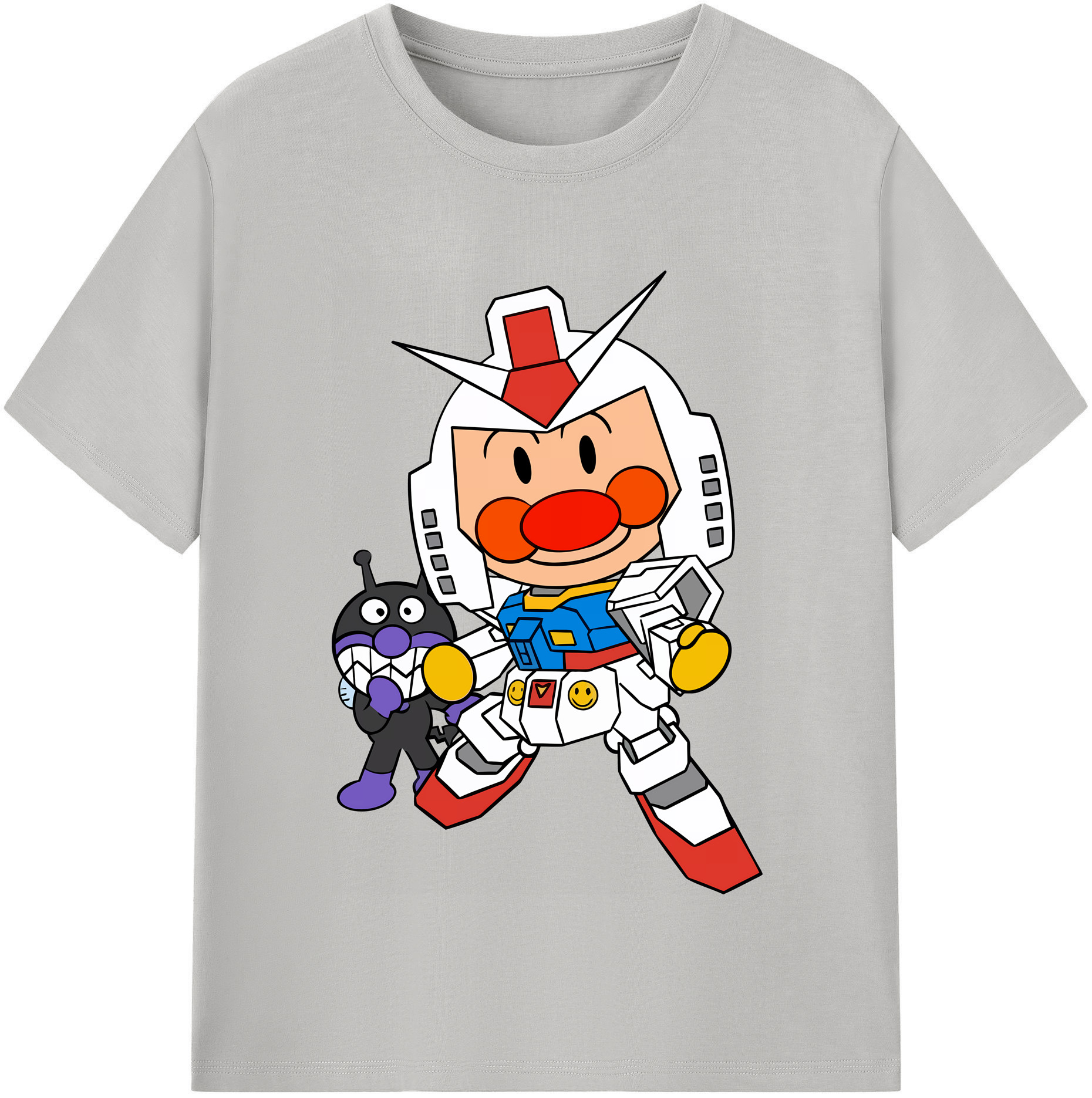 （画像用） アンパンマン Anpanman 綿100％半袖Tシャツ（フロントプリント）