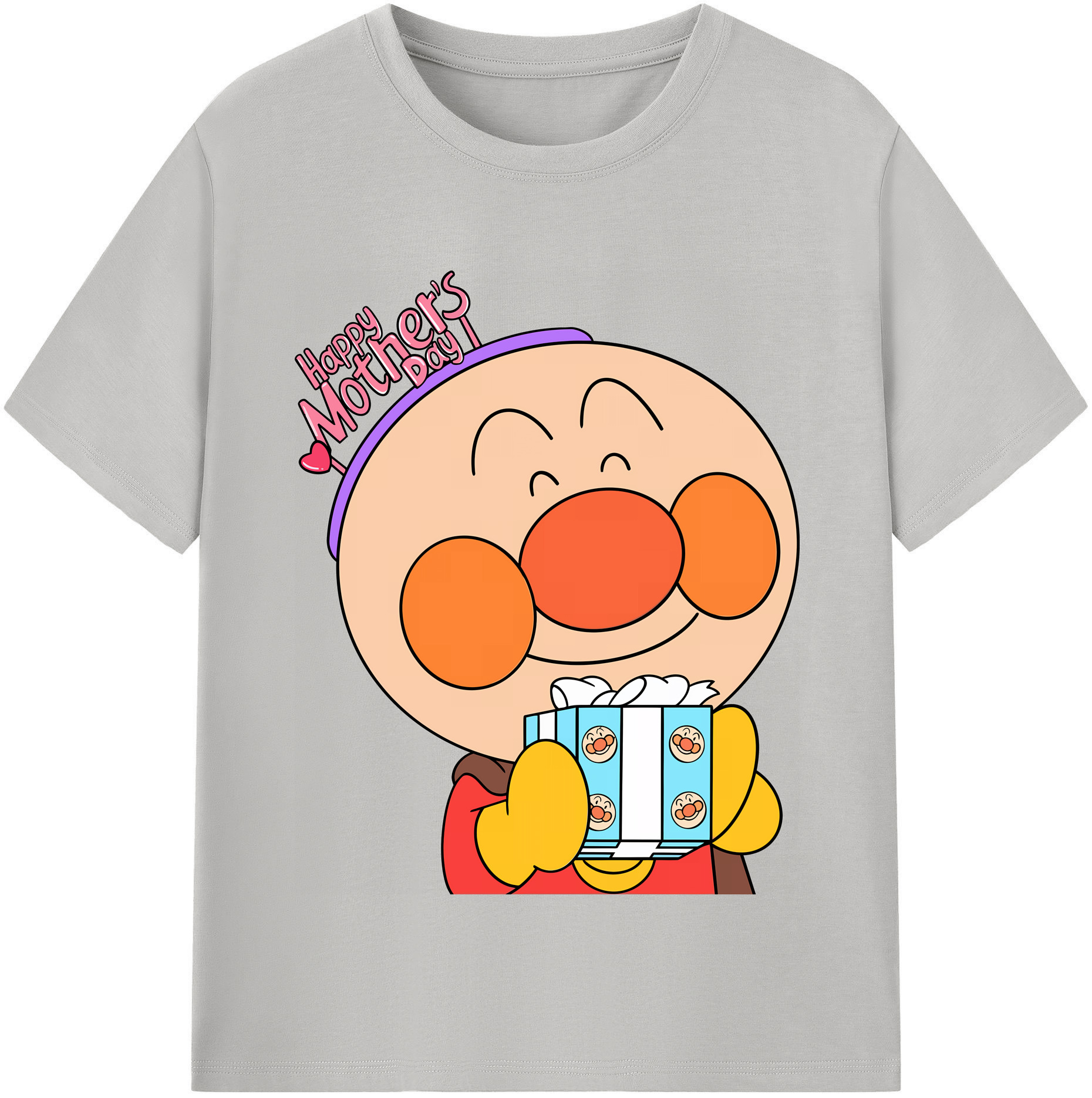 （画像用） アンパンマン Anpanman 綿100％半袖Tシャツ（フロントプリント）