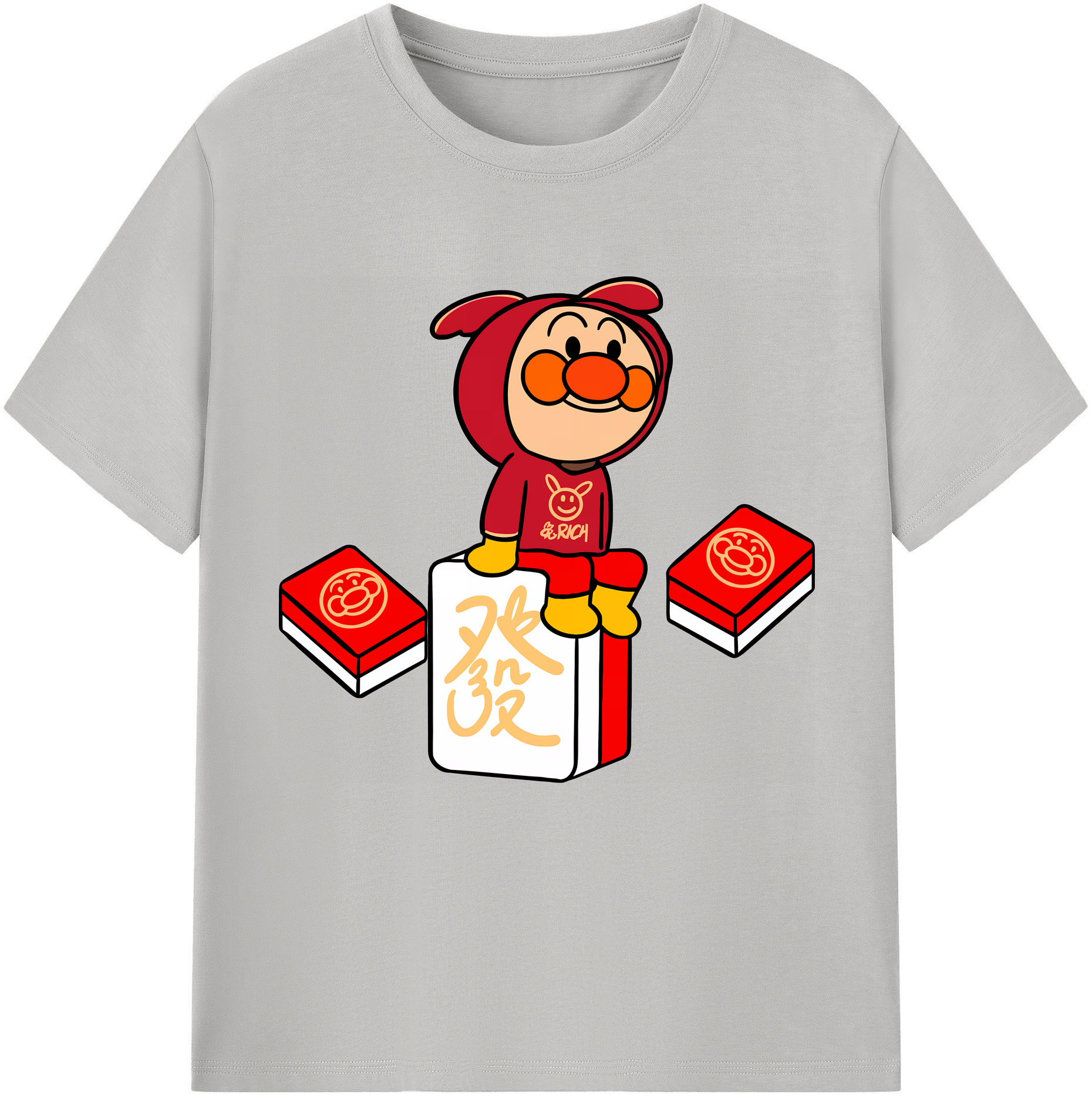 （画像用） アンパンマン Anpanman 綿100％半袖Tシャツ（フロントプリント）
