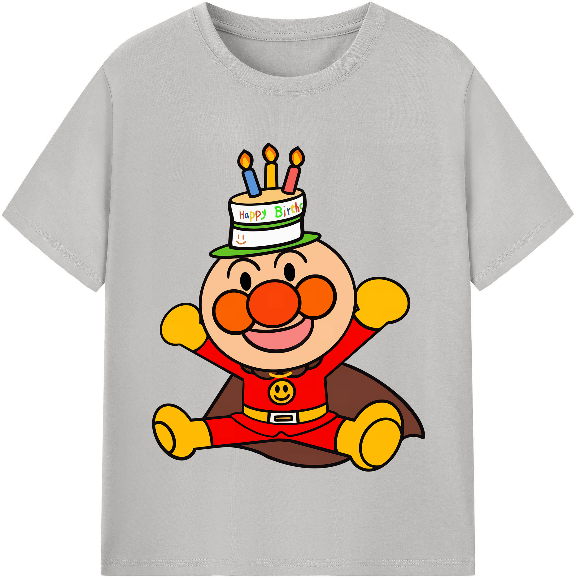 （画像用） アンパンマン Anpanman 綿100％半袖Tシャツ（フロントプリント）