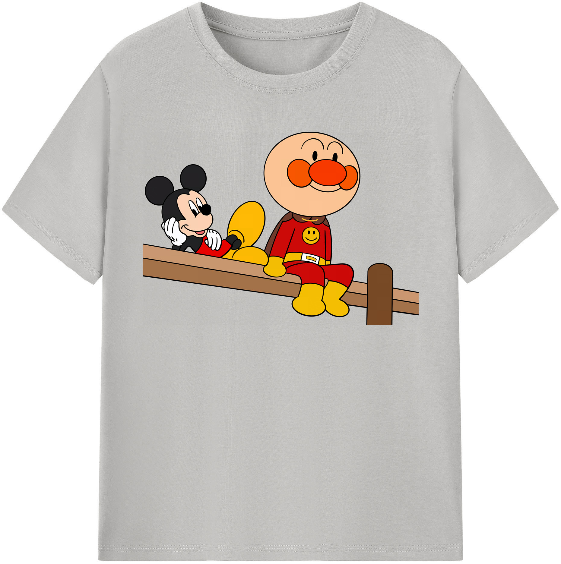 （画像用） アンパンマン Anpanman 綿100％半袖Tシャツ（フロントプリント）