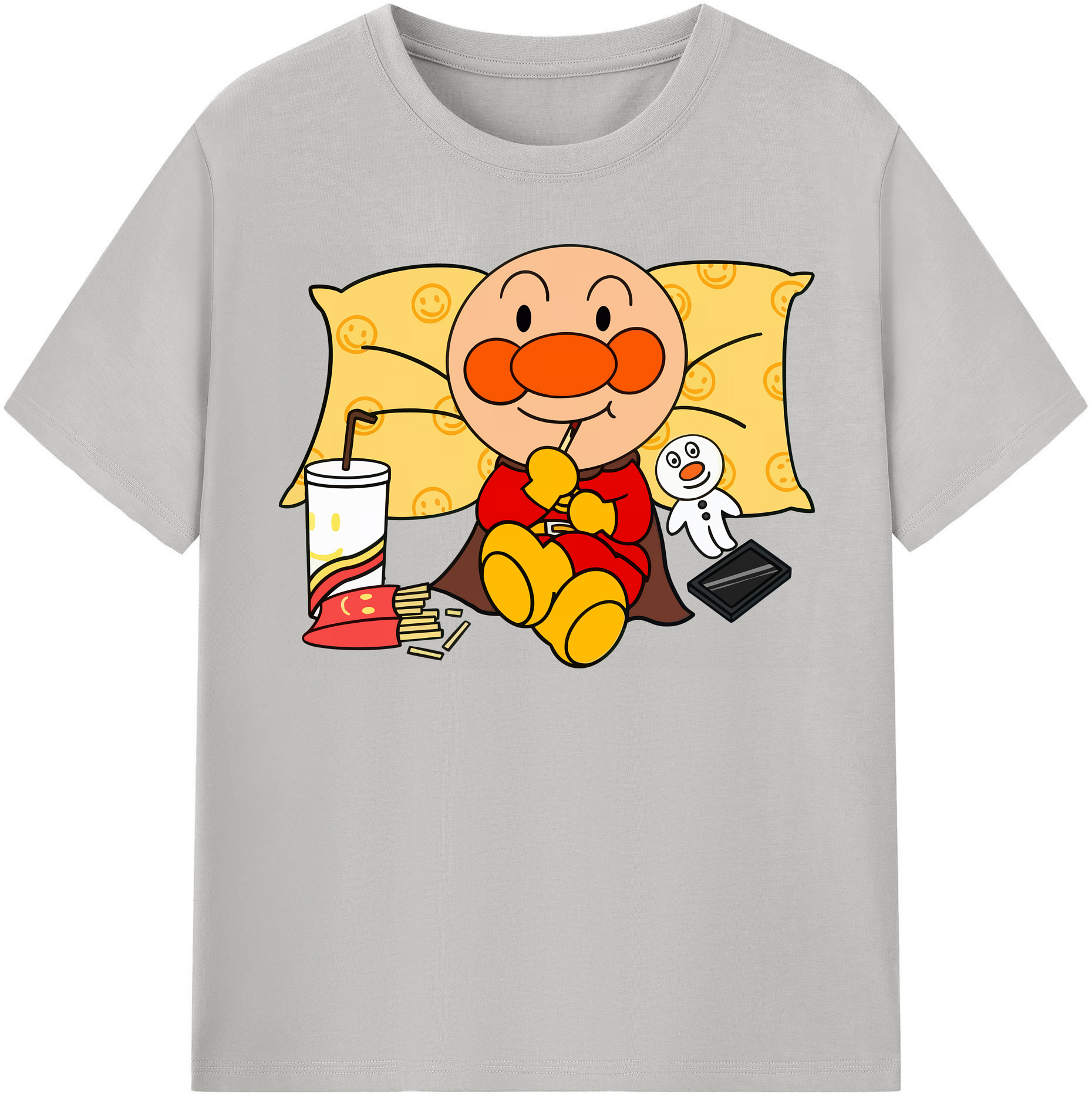 （画像用） アンパンマン Anpanman 綿100％半袖Tシャツ（フロントプリント）