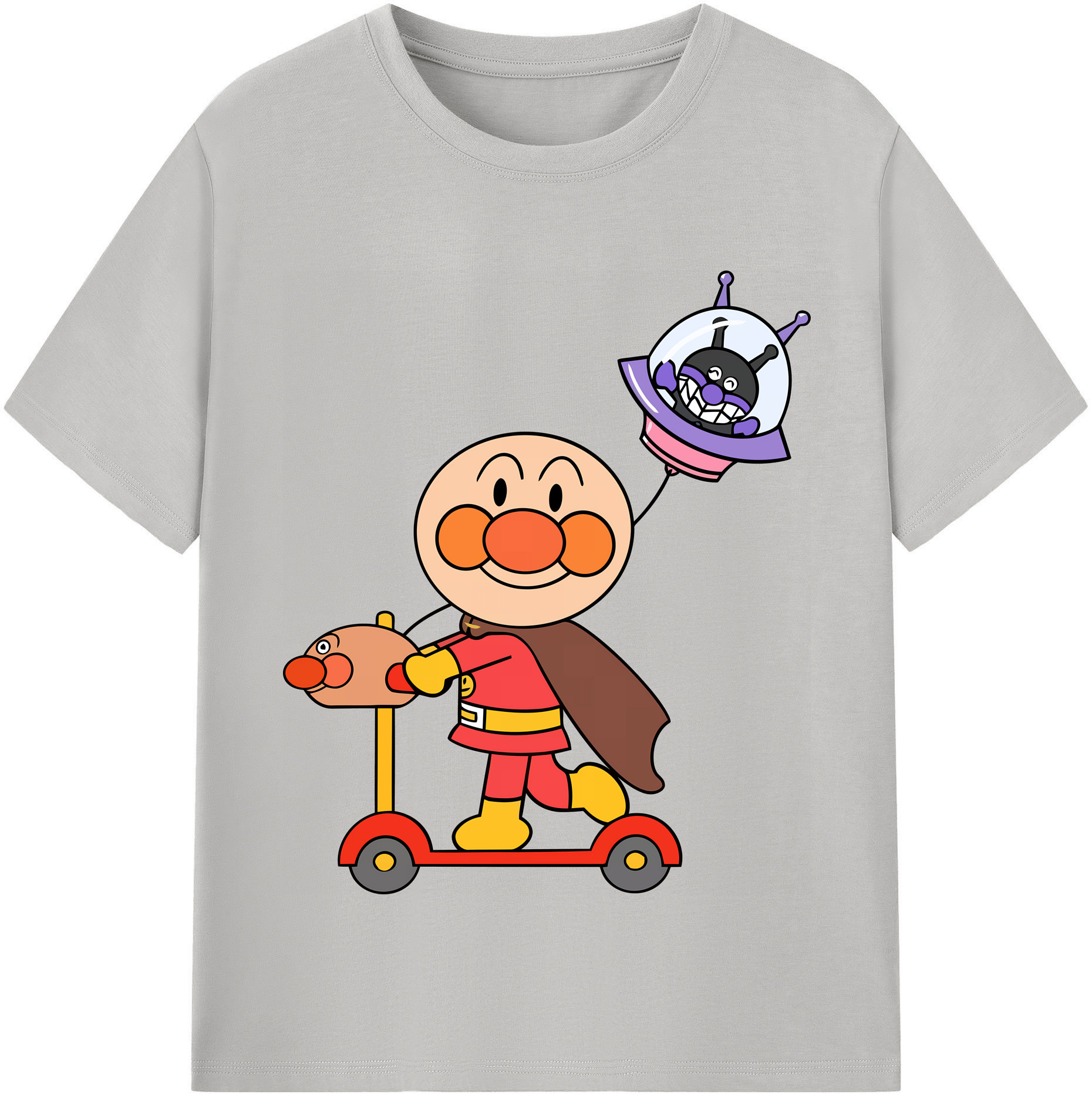 （画像用） アンパンマン Anpanman 綿100％半袖Tシャツ（フロントプリント）