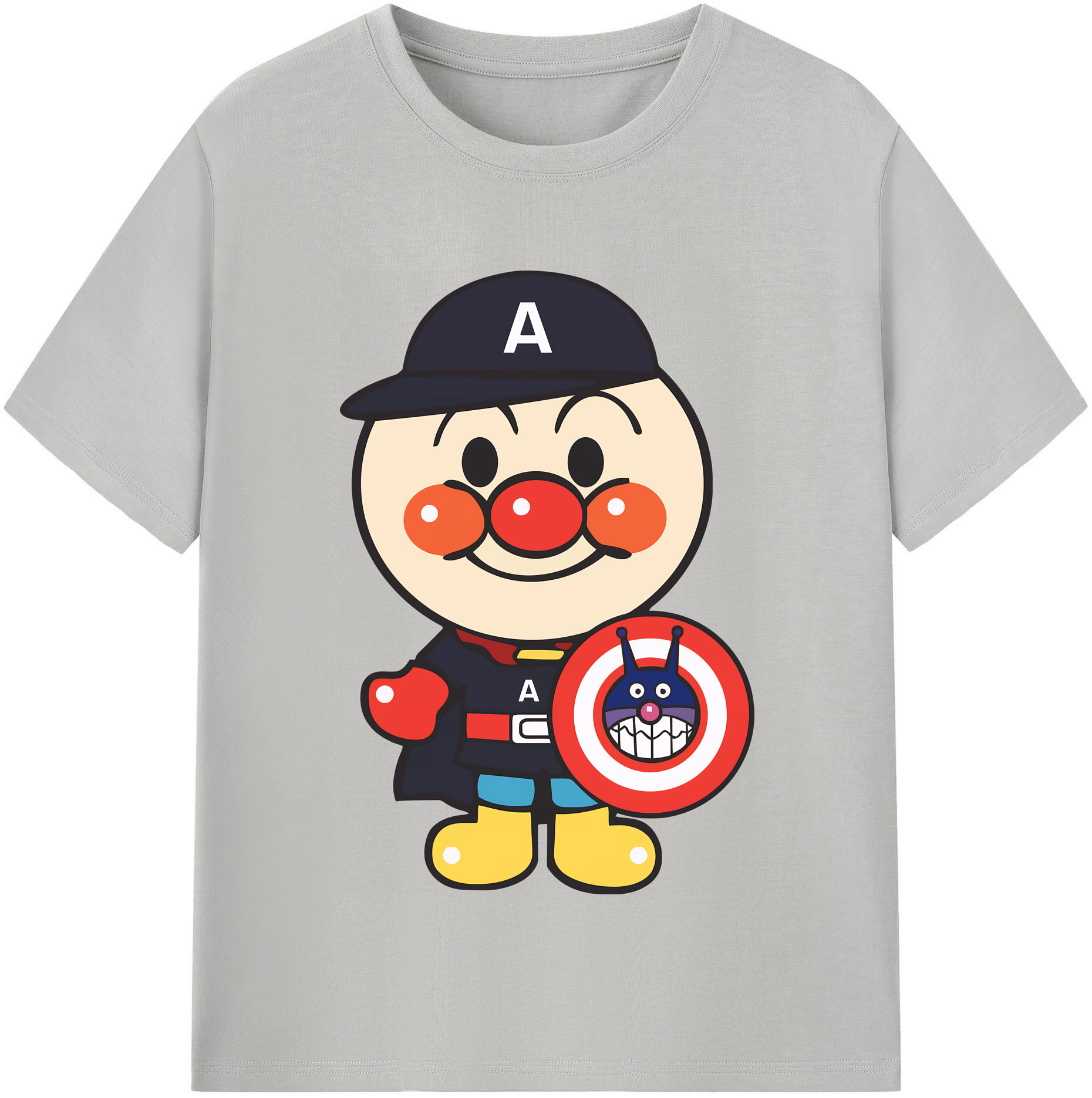 （画像用） アンパンマン Anpanman 綿100％半袖Tシャツ（フロントプリント）