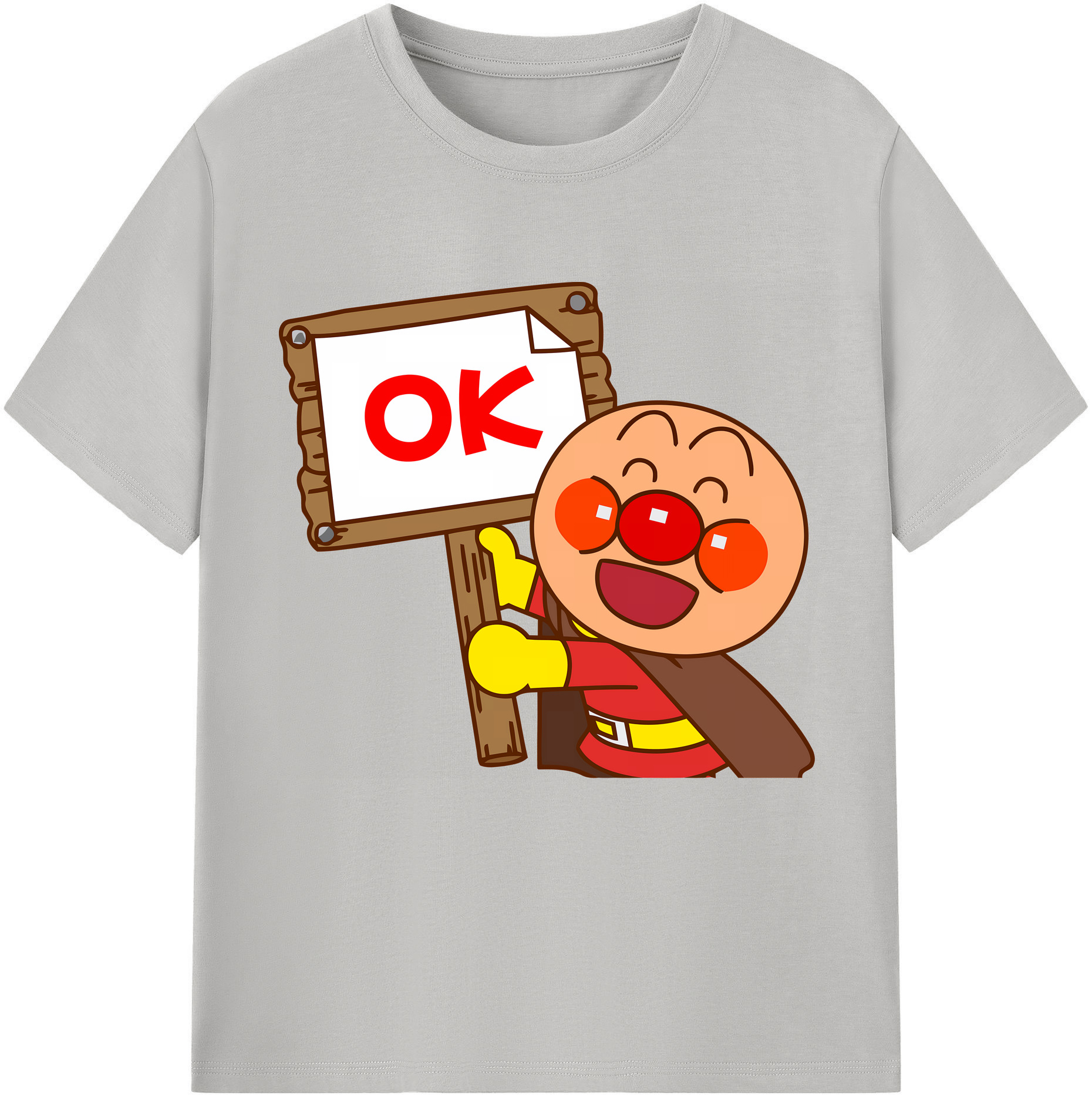 （画像用） アンパンマン Anpanman 綿100％半袖Tシャツ（フロントプリント）