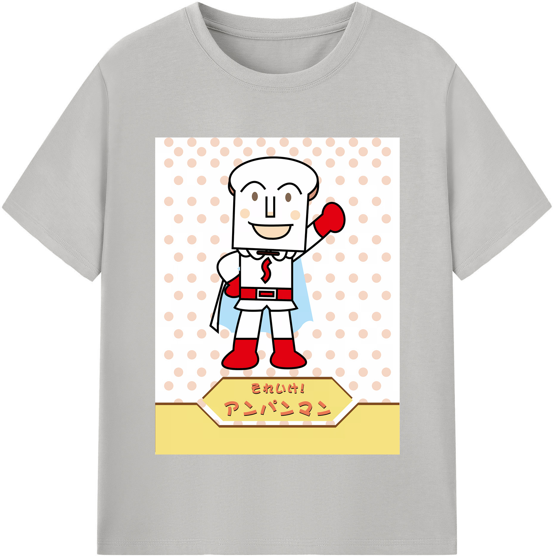 （画像用） アンパンマン Anpanman 綿100％半袖Tシャツ（フロントプリント）