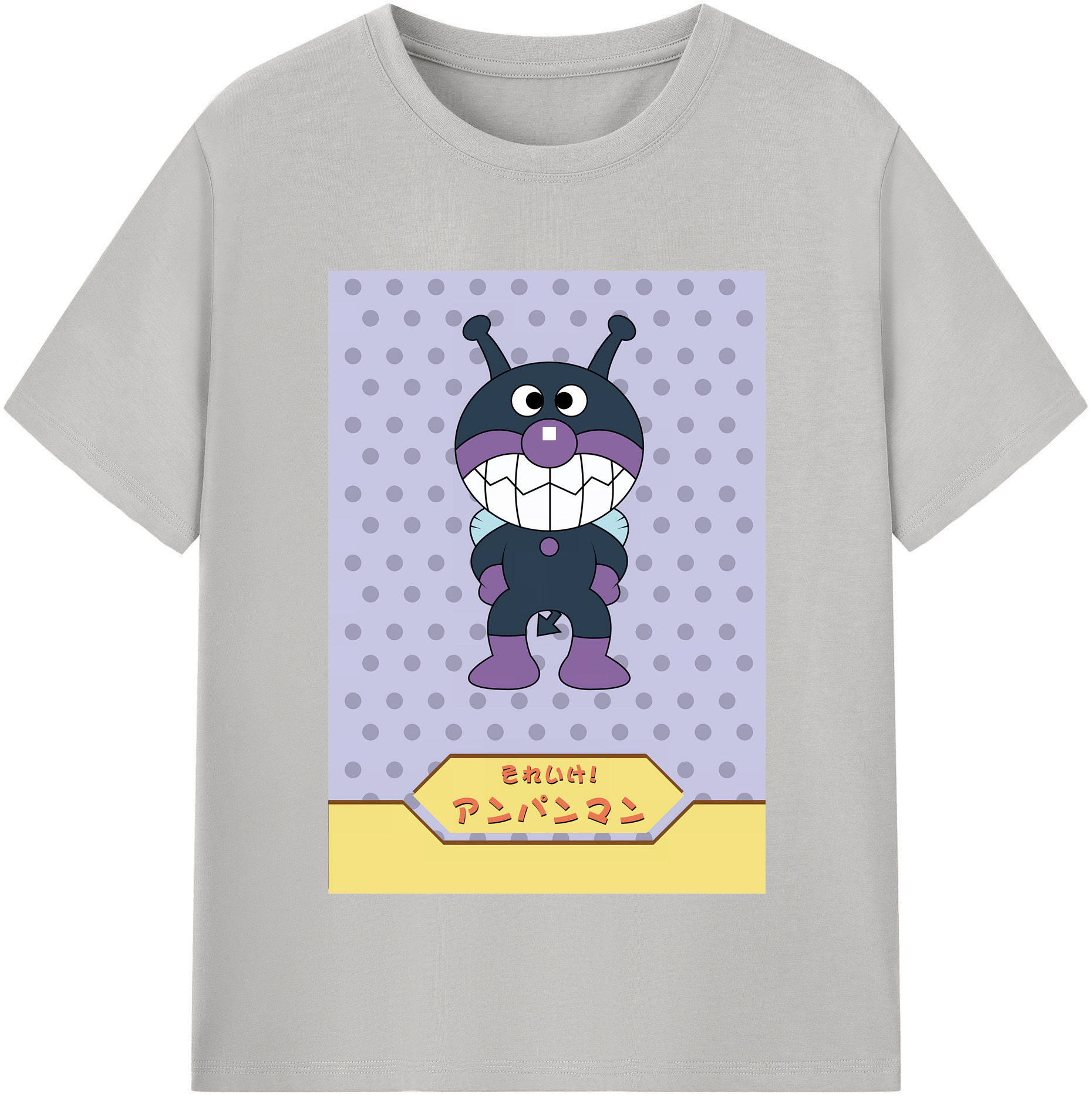 （画像用） アンパンマン Anpanman 綿100％半袖Tシャツ（フロントプリント）