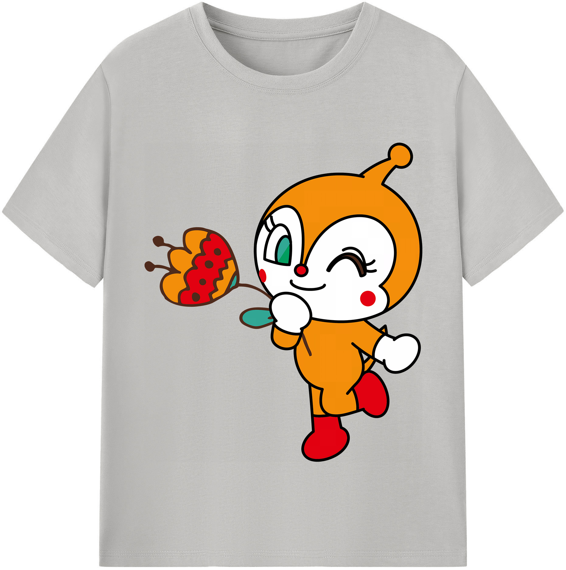 （画像用） アンパンマン Anpanman 綿100％半袖Tシャツ（フロントプリント）