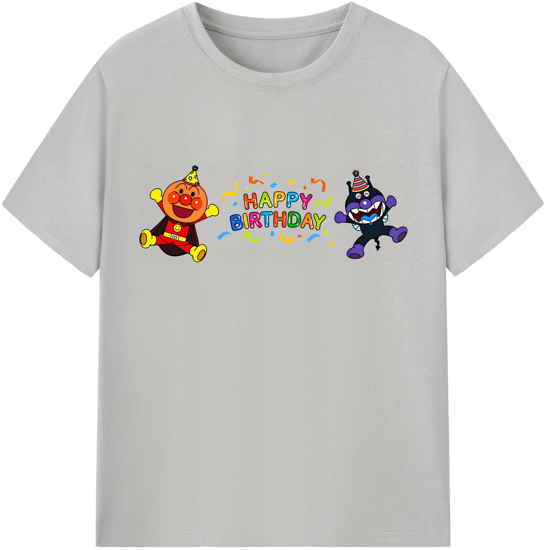 （画像用） アンパンマン Anpanman 綿100％半袖Tシャツ（フロントプリント）