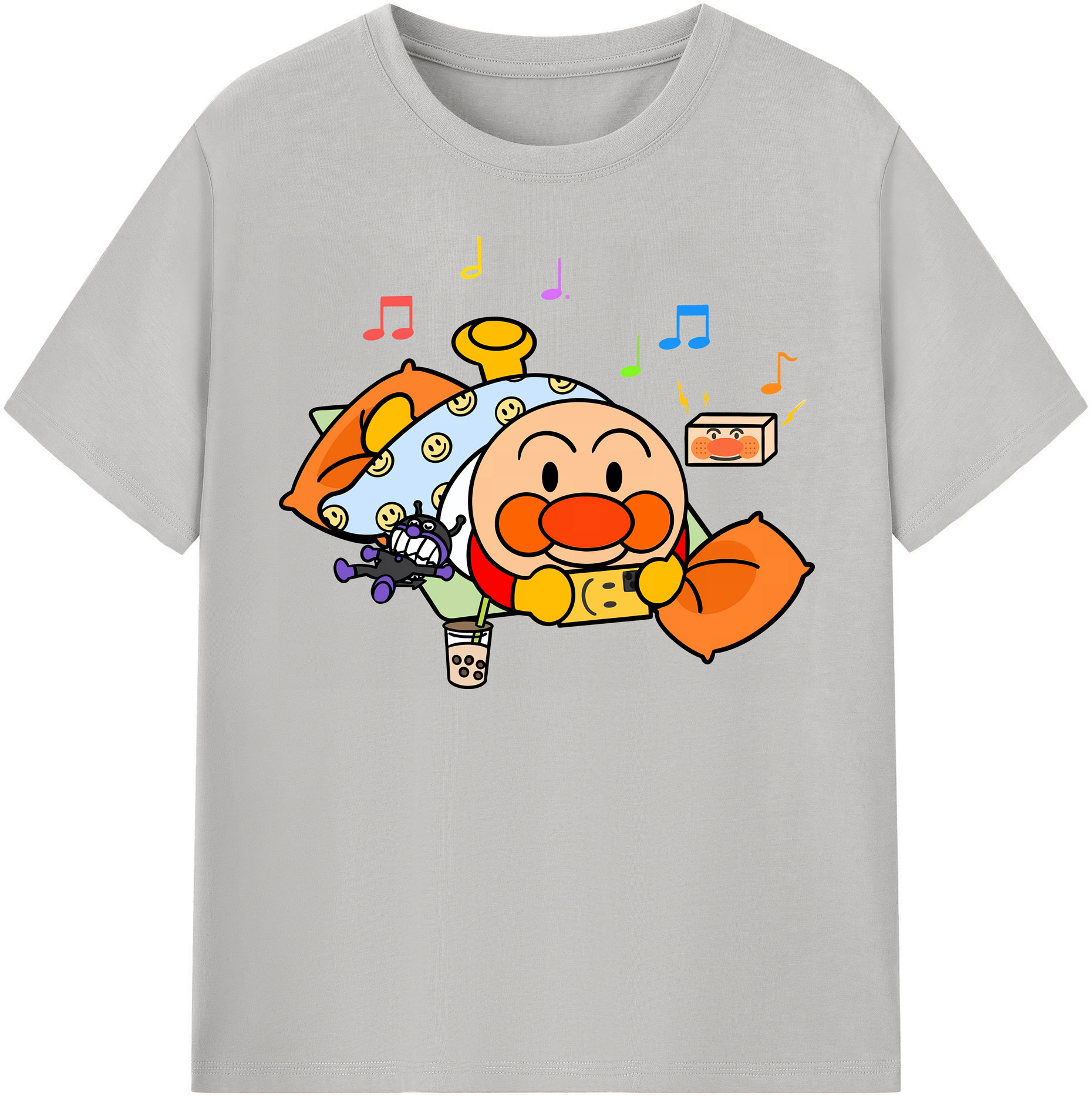 （画像用） アンパンマン Anpanman 綿100％半袖Tシャツ（フロントプリント）