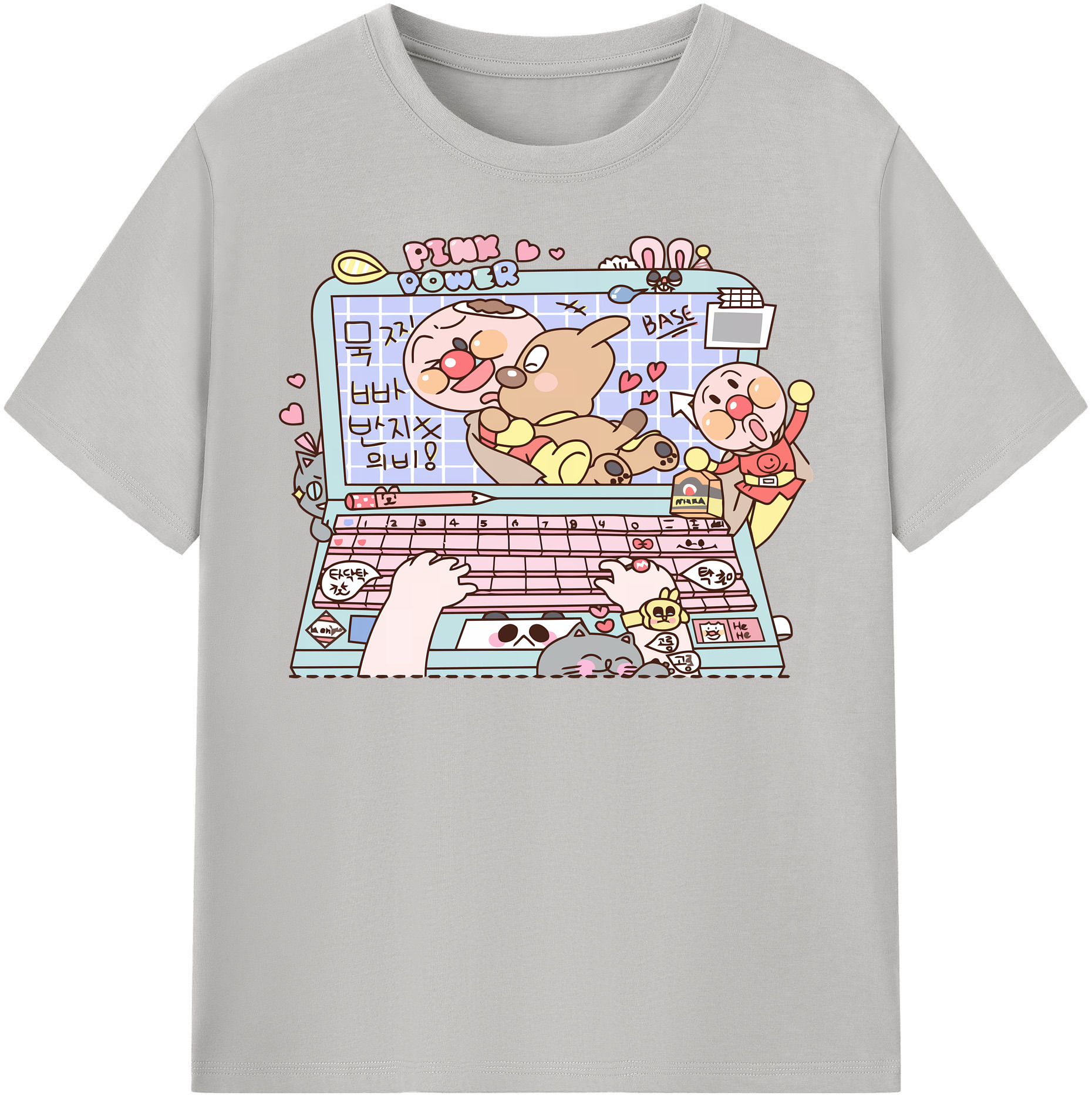 （画像用） アンパンマン Anpanman 綿100％半袖Tシャツ（フロントプリント）
