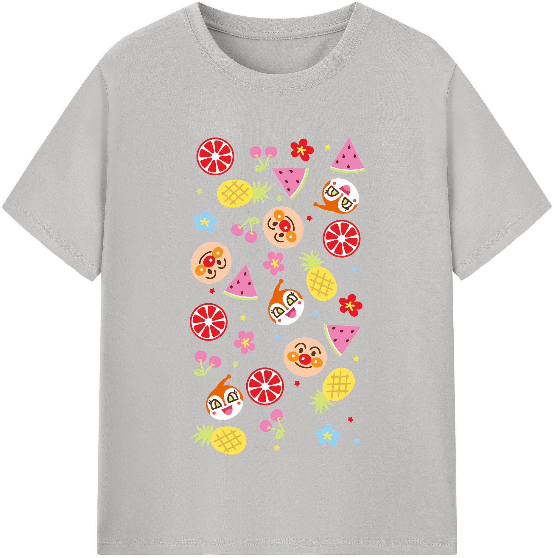 （画像用） アンパンマン Anpanman 綿100％半袖Tシャツ（フロントプリント）