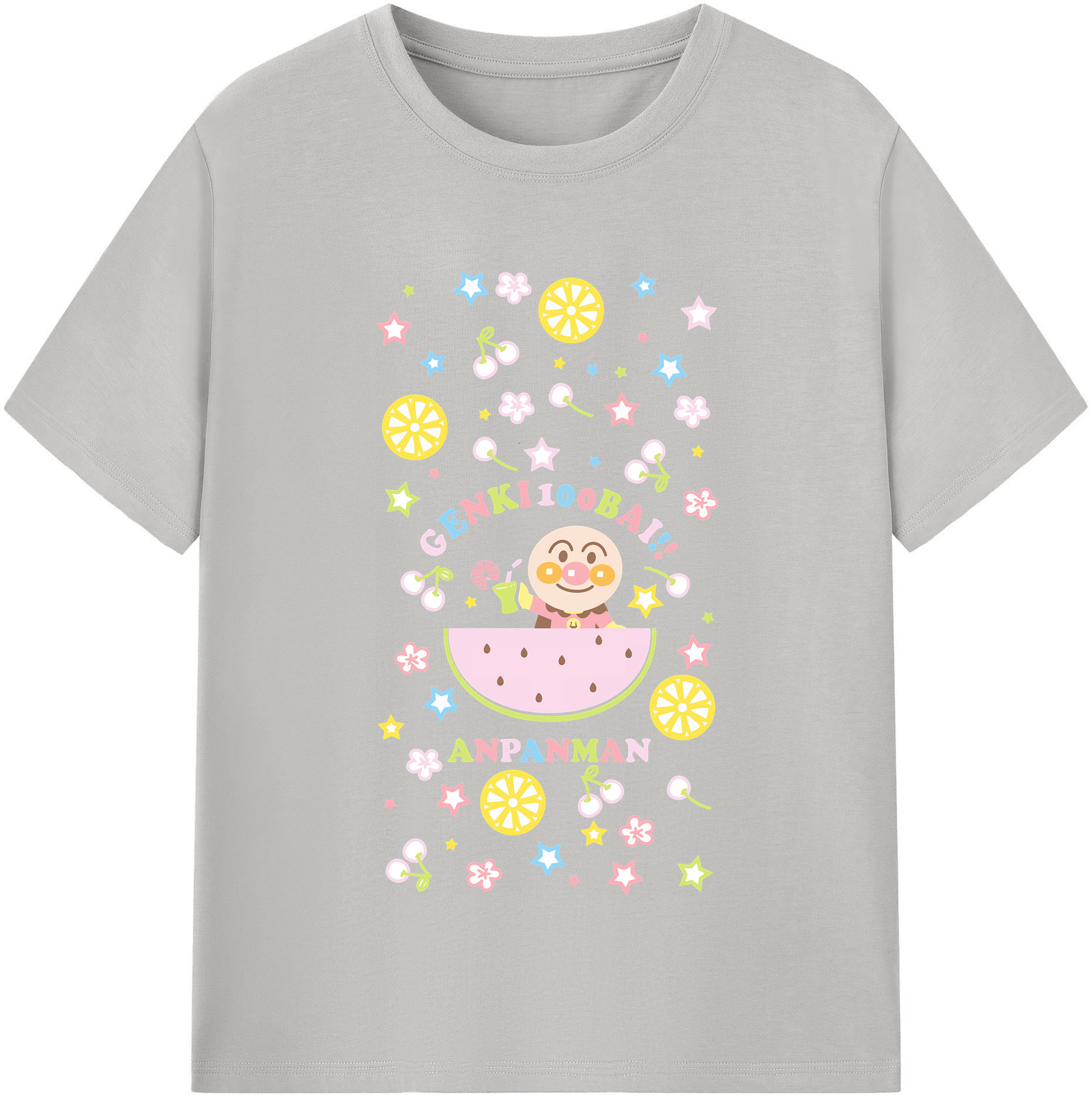 （画像用） アンパンマン Anpanman 綿100％半袖Tシャツ（フロントプリント）