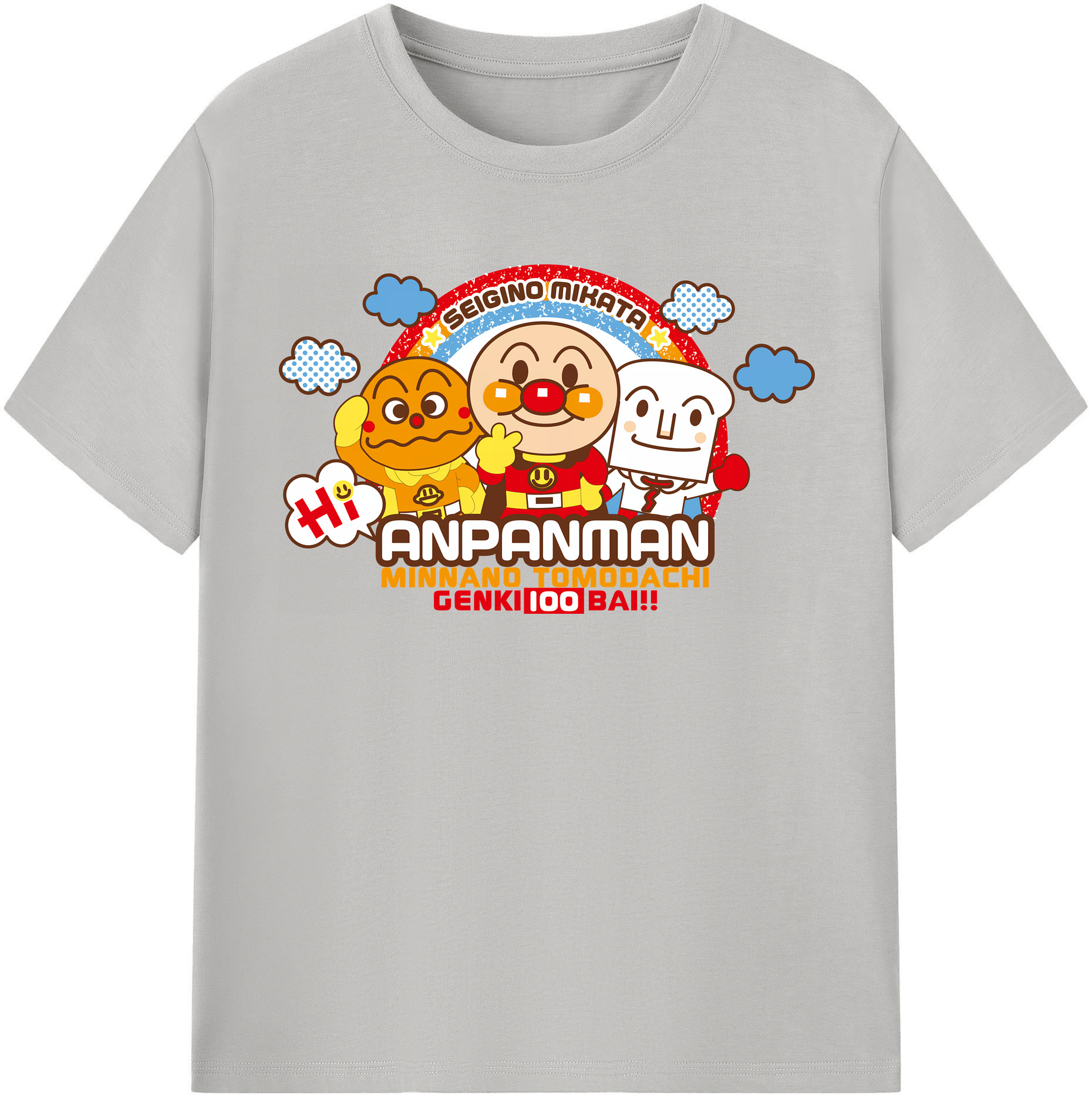 （画像用） アンパンマン Anpanman 綿100％半袖Tシャツ（フロントプリント）
