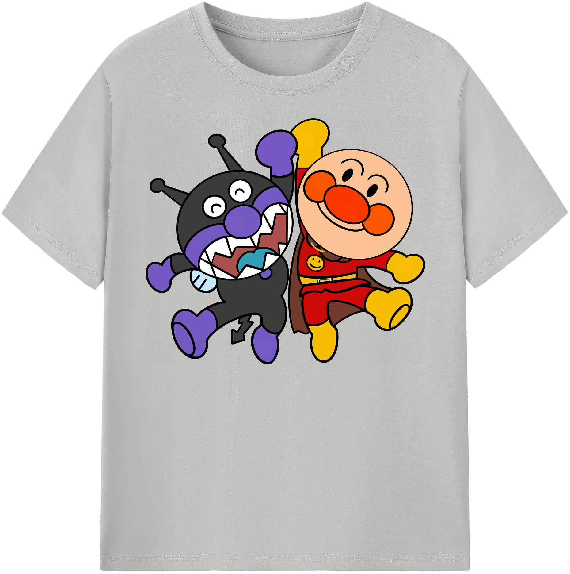 （画像用） アンパンマン Anpanman 綿100％半袖Tシャツ（フロントプリント）