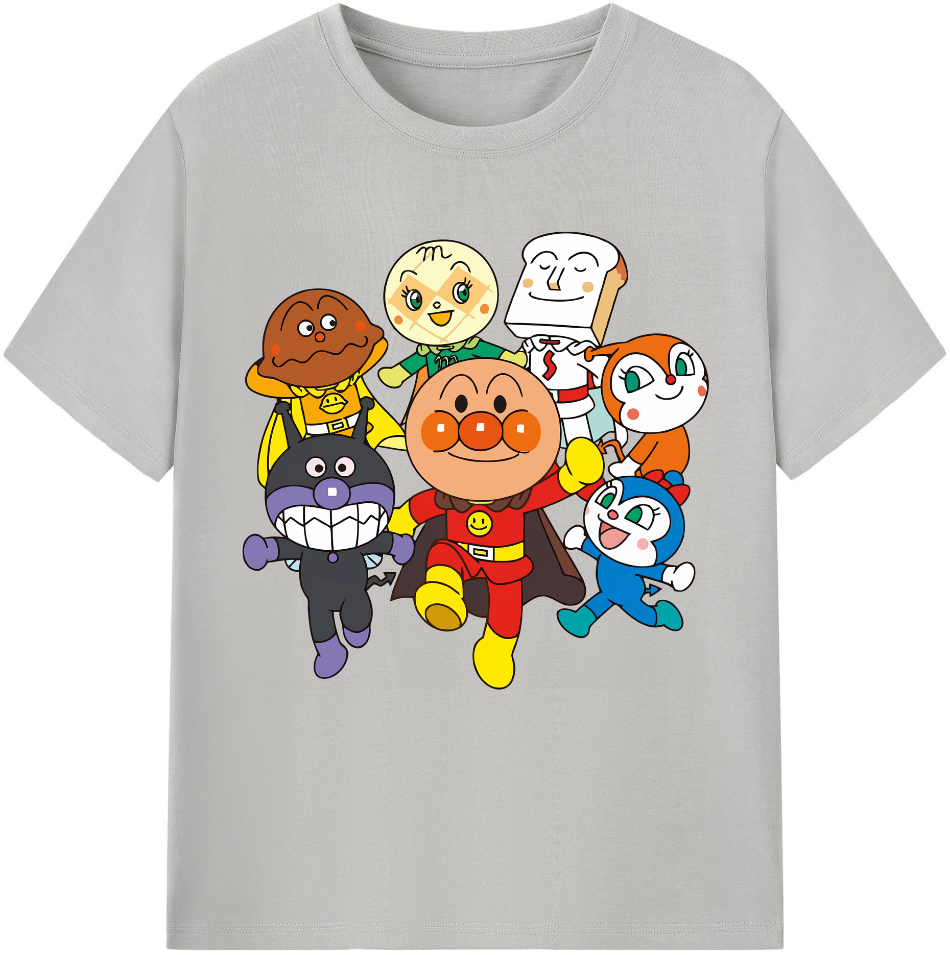 （画像用） アンパンマン Anpanman 綿100％半袖Tシャツ（フロントプリント）
