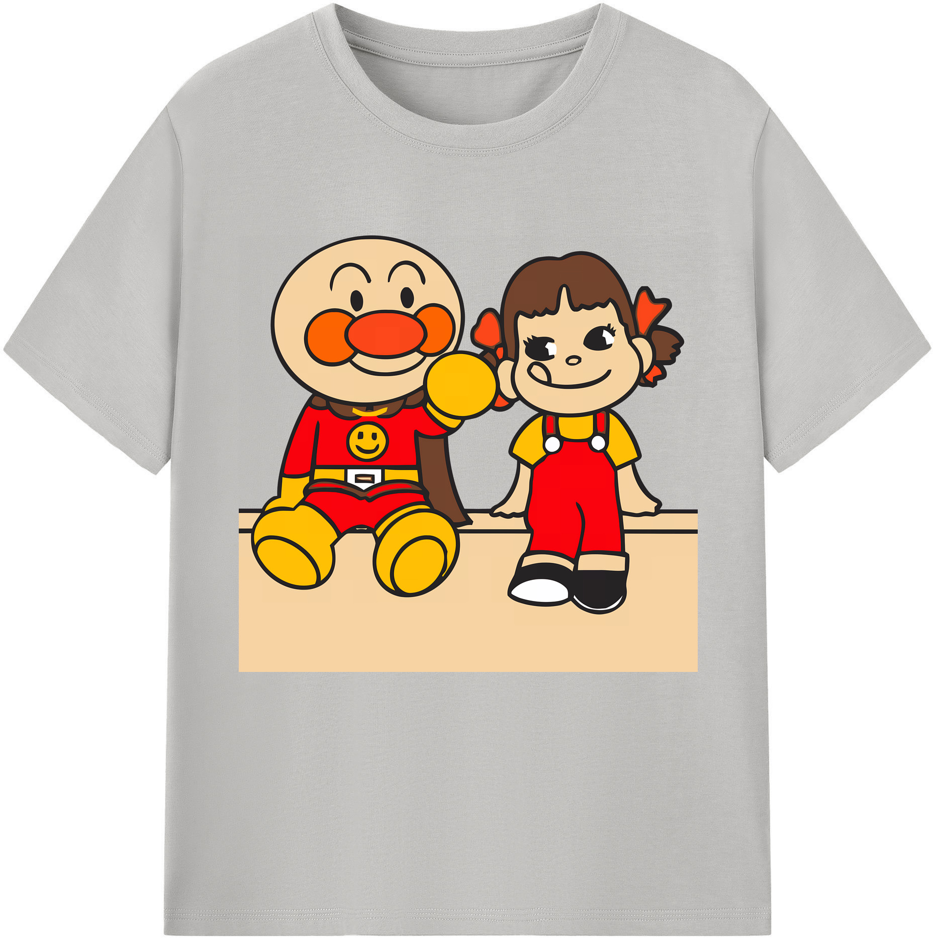 （画像用） アンパンマン Anpanman 綿100％半袖Tシャツ（フロントプリント）