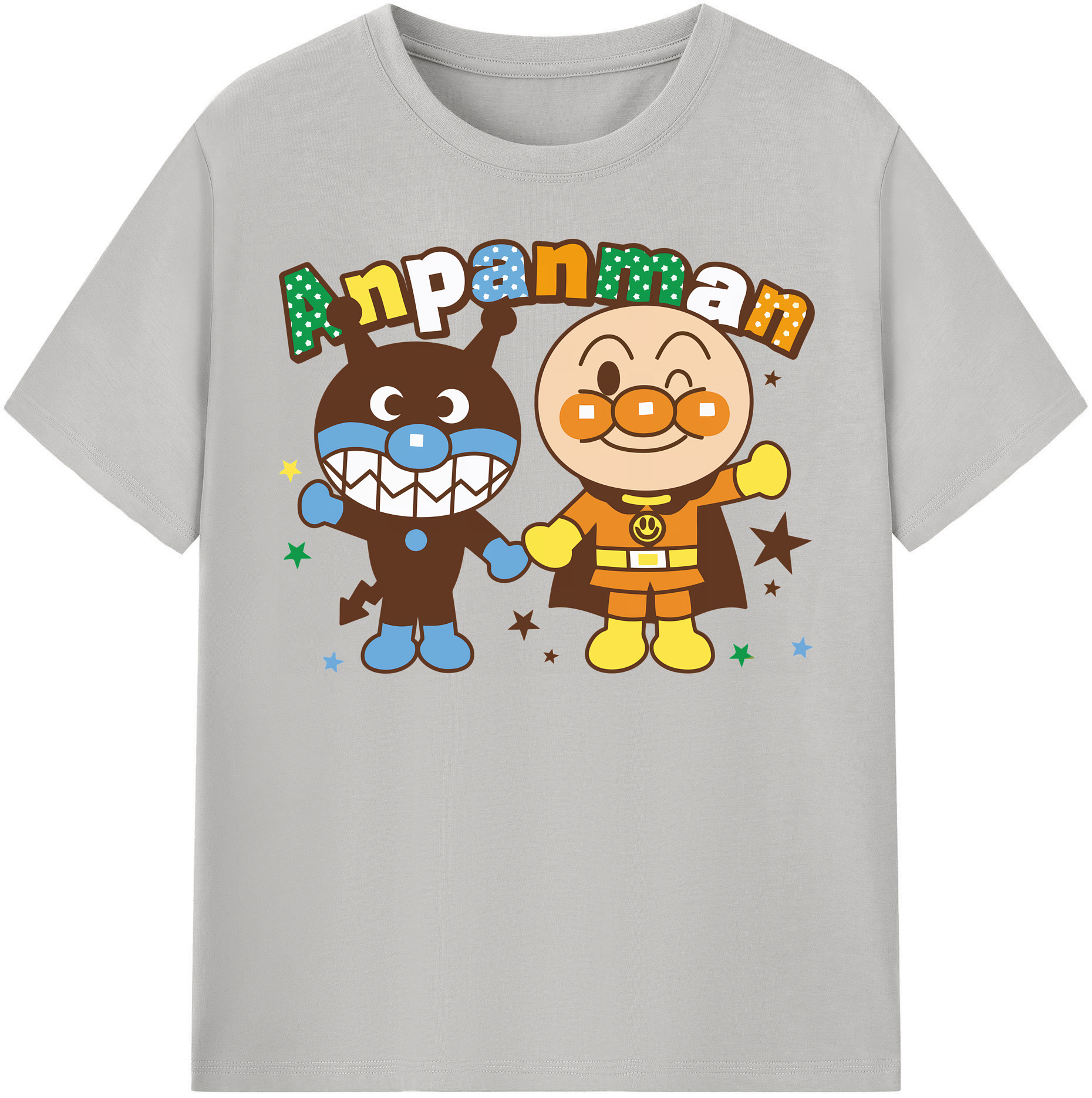 （画像用） アンパンマン Anpanman 綿100％半袖Tシャツ（フロントプリント）