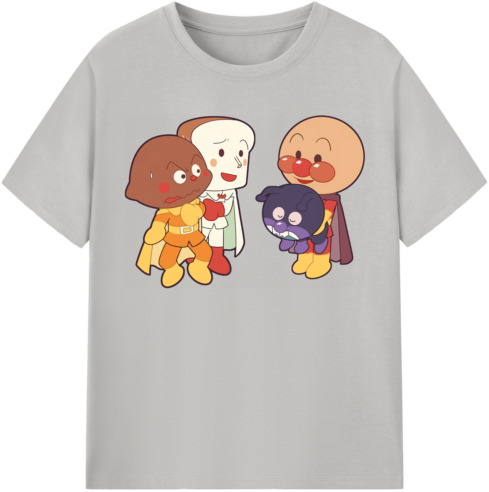 （画像用） アンパンマン Anpanman 綿100％半袖Tシャツ（フロントプリント）